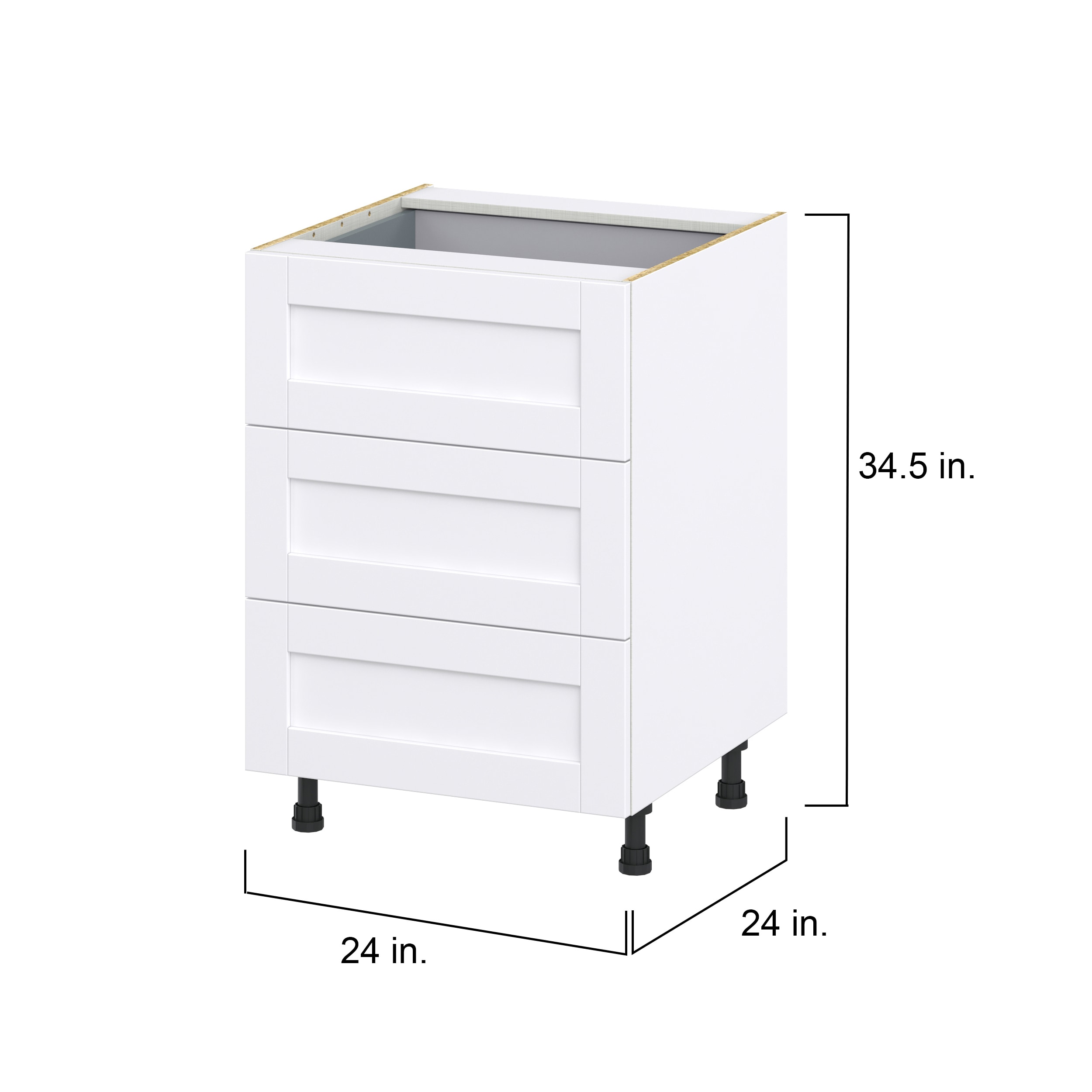 Hugo&Borg Rosemont 24-in W x 34.5-in H x 24-in D Glacier White Drawer ...