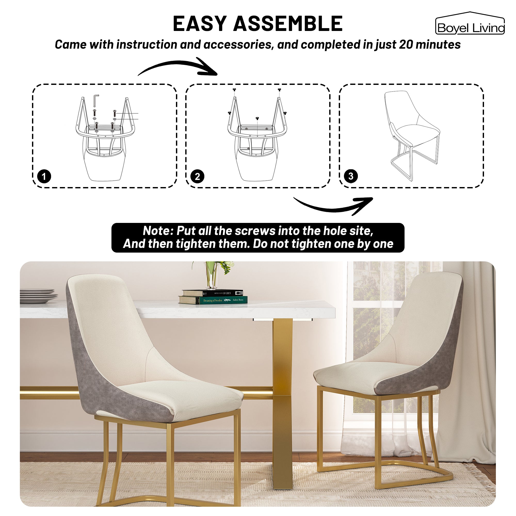Boyel Living BLDC2432GY Dining-Chairs - View #7