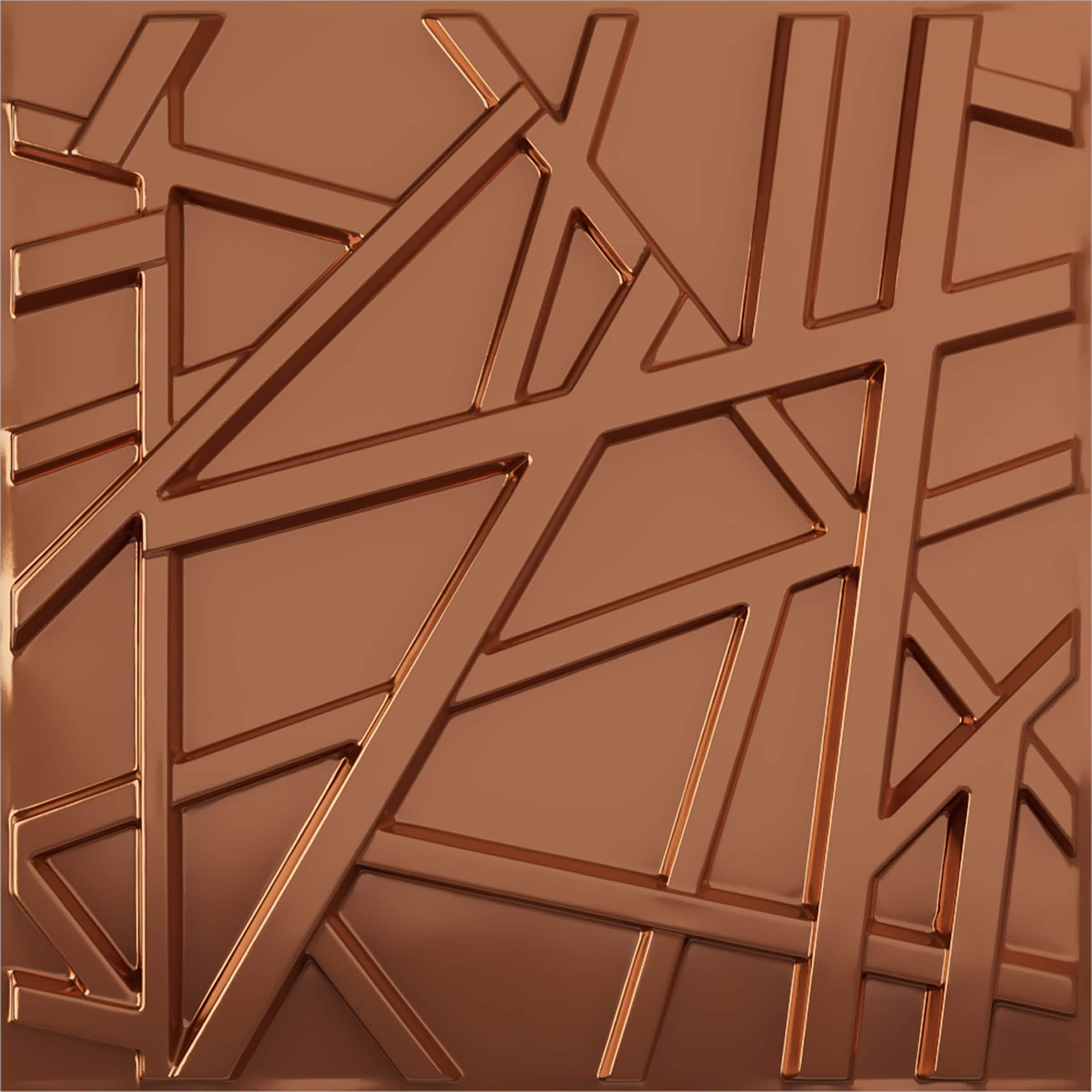 Ekena Millwork WP20X20EGBCO 19-5/8-in x 19-5/8-in Embossed Paintable/Stainable Copper PVC Wall Panel ( 2.67-sq ft )