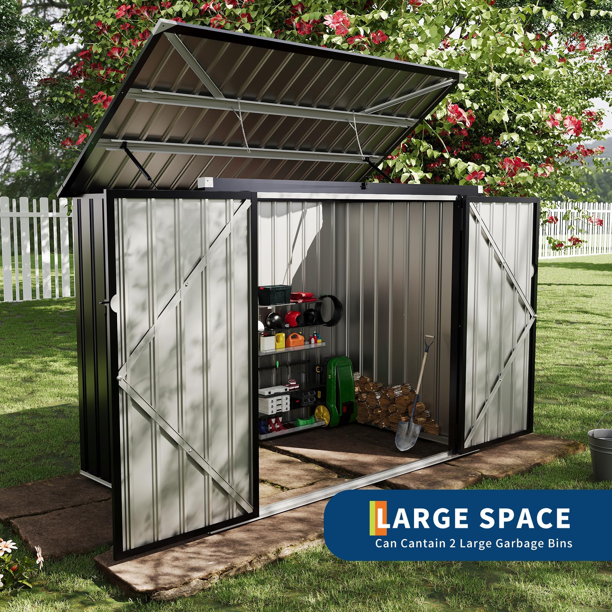 Garvee L124GLZLHX8T Metal-Storage-Buildings-Sheds - View #7