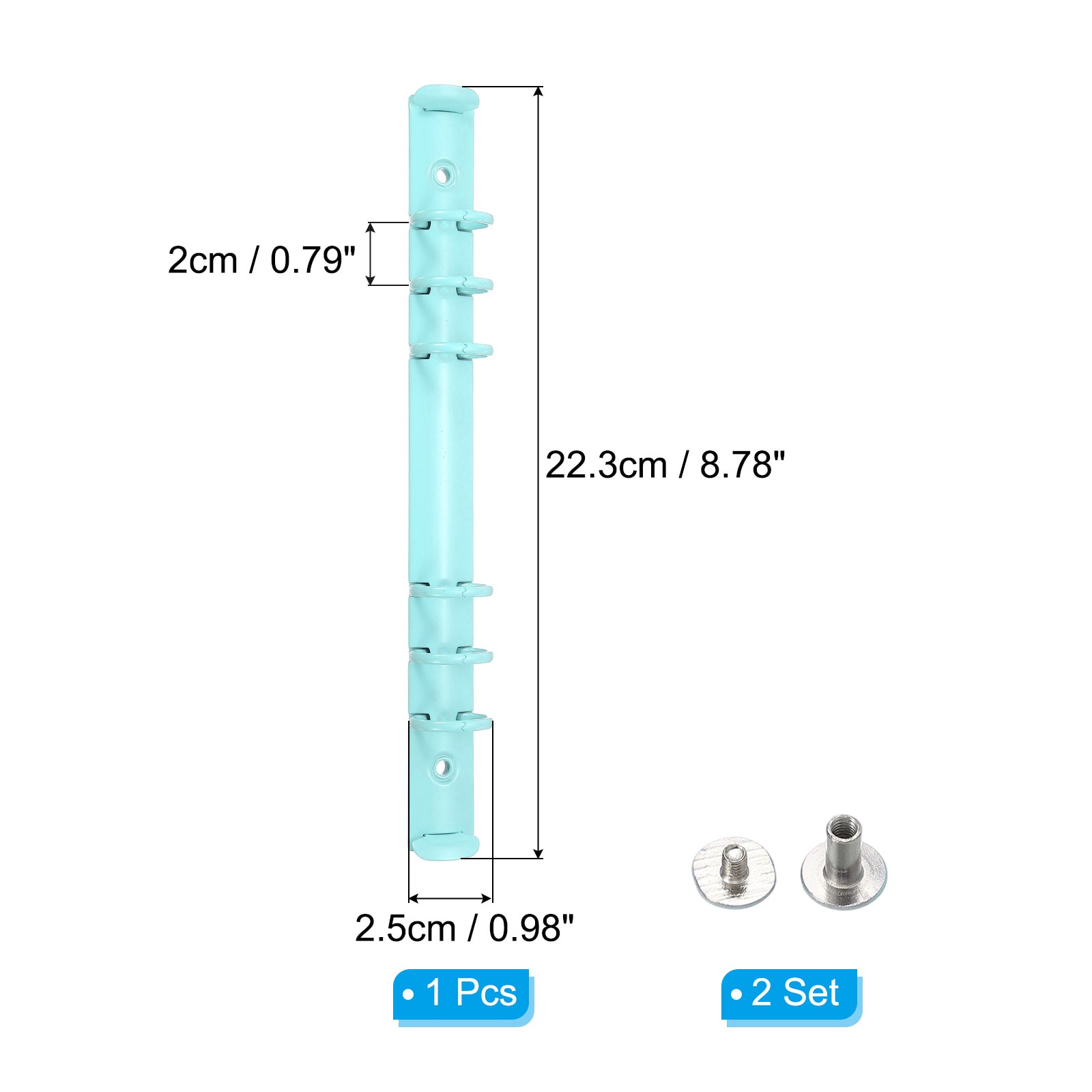 PATIKIL A5 6-Hole Ring Binder Mechanisms 1 Set Binder Spines ...