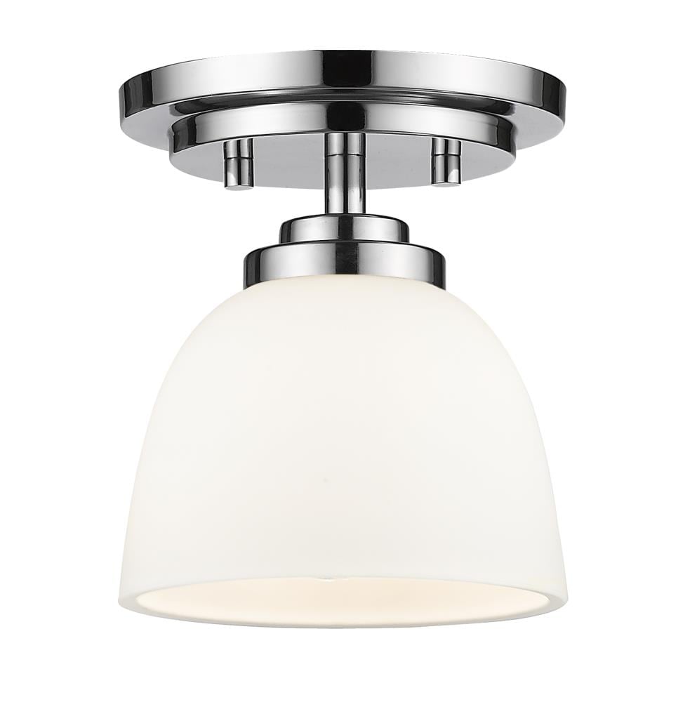Z-Lite 443F1-CH Ashton 1 -Light 6-in Polished Chrome Flush Mount Light