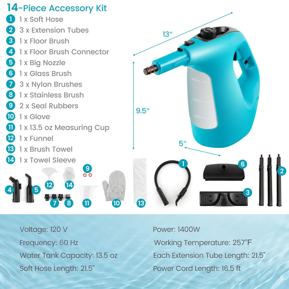 Costway CSHY000778 Steam-Cleaners - View #4