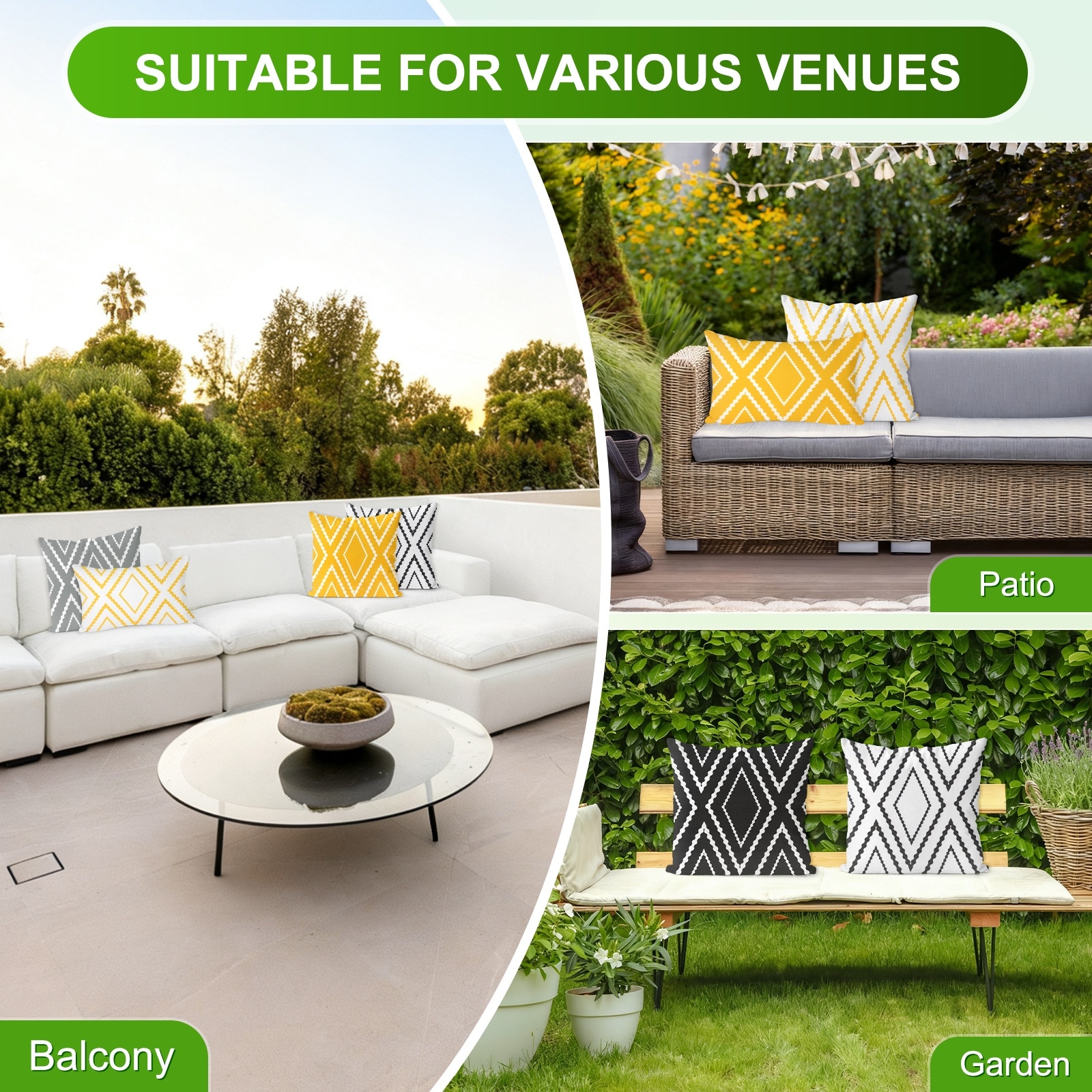 Unique Bargains S26082400UX9414 Outdoor-Accent-Pillows - View #6
