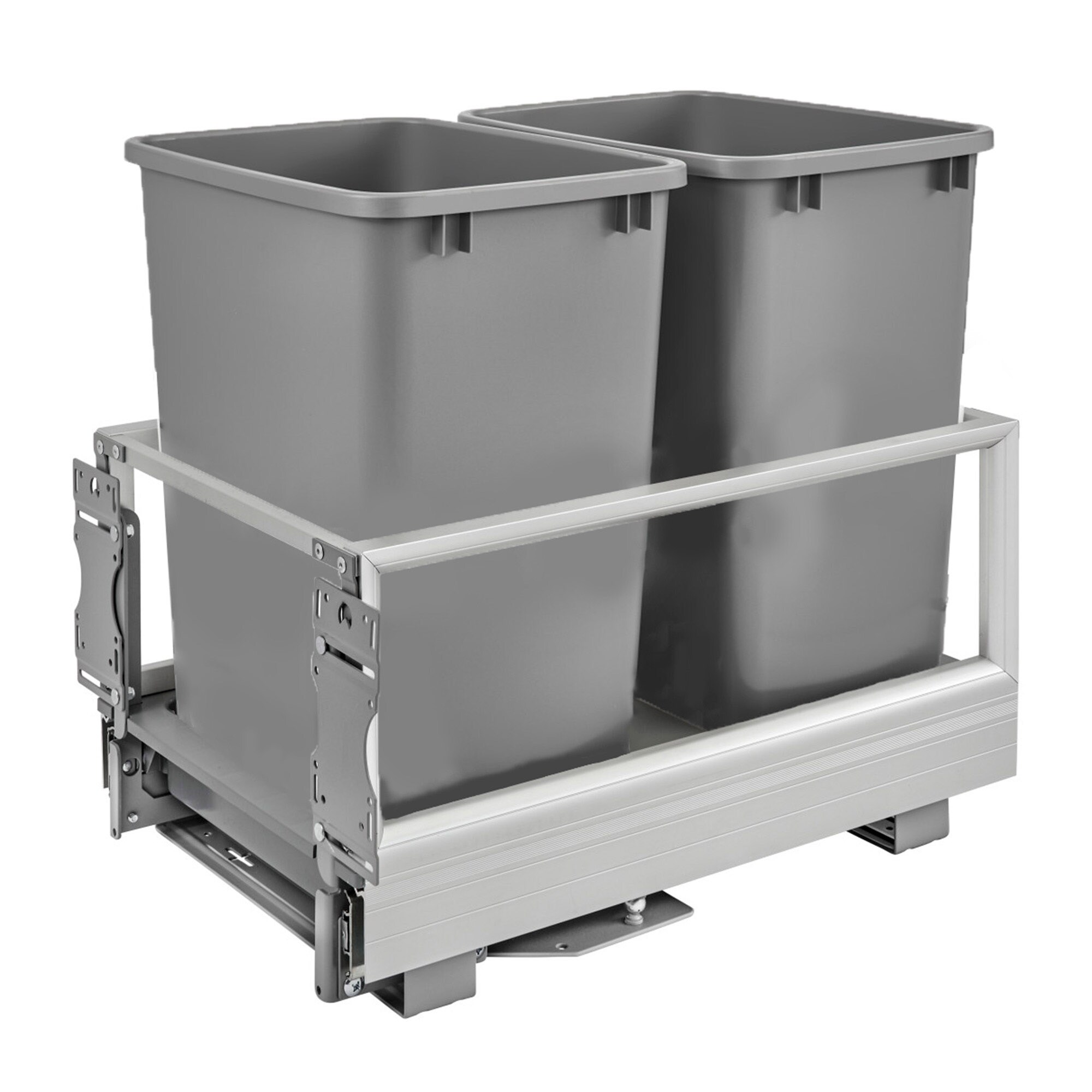 Rev-A-Shelf Double Trash Pullout 35 Quart-Silver 5149-18DM-217