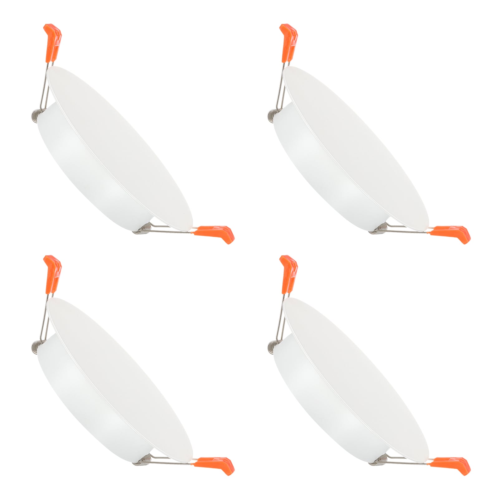 PATIKIL 120mm / 4.7inch Diameter Metal Ceiling Hole Cover Plate 4pcs Downlight Hole Trim Wall Mount Decorative Cap Access Panel for 3.6-4.2inch Round Ceiling and Wall Openings Matte White #S25072801UX4054