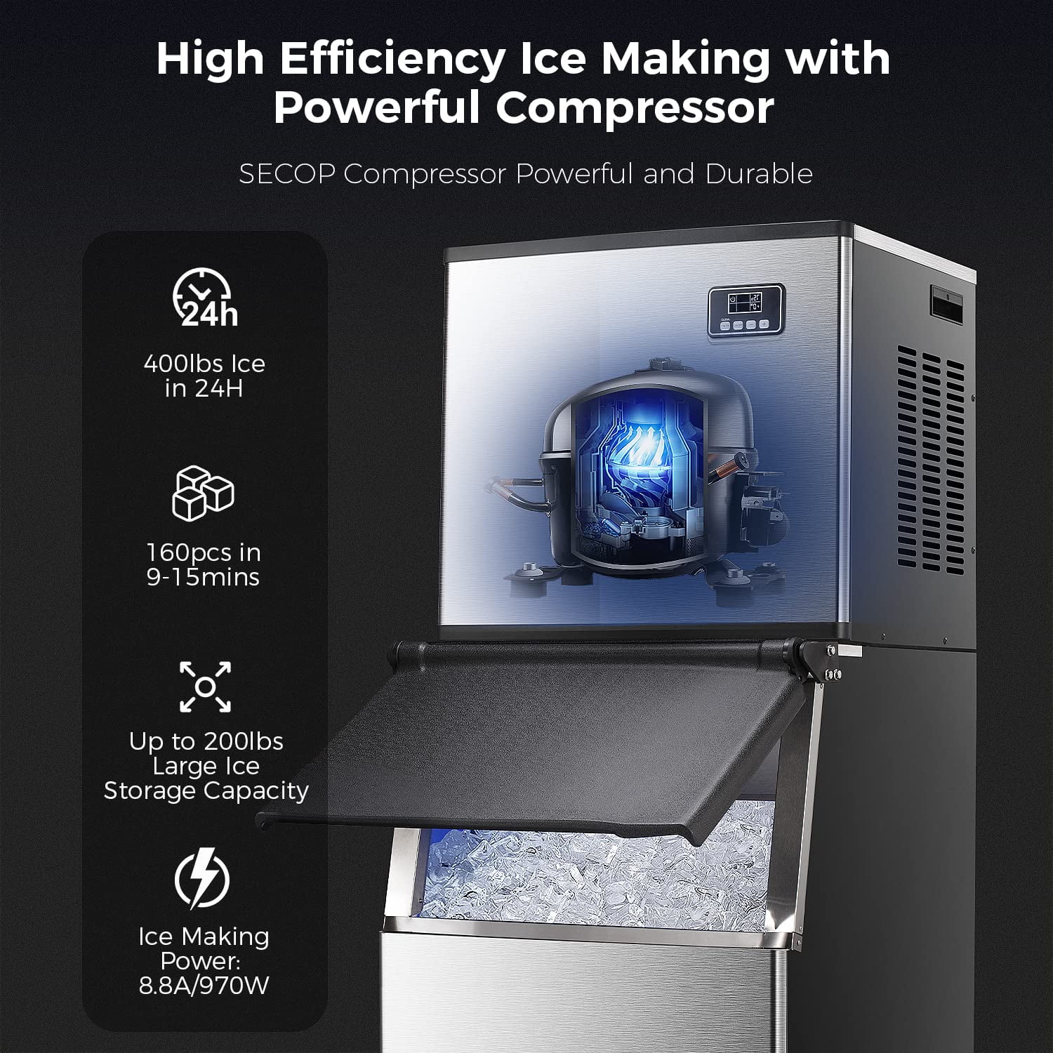 COWSAR LSZ58IM160S Ice-Makers - View #5