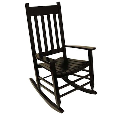 Rocking Patio Chairs At Com, Black Wood Outdoor Rocking Chair By Hampton Bay