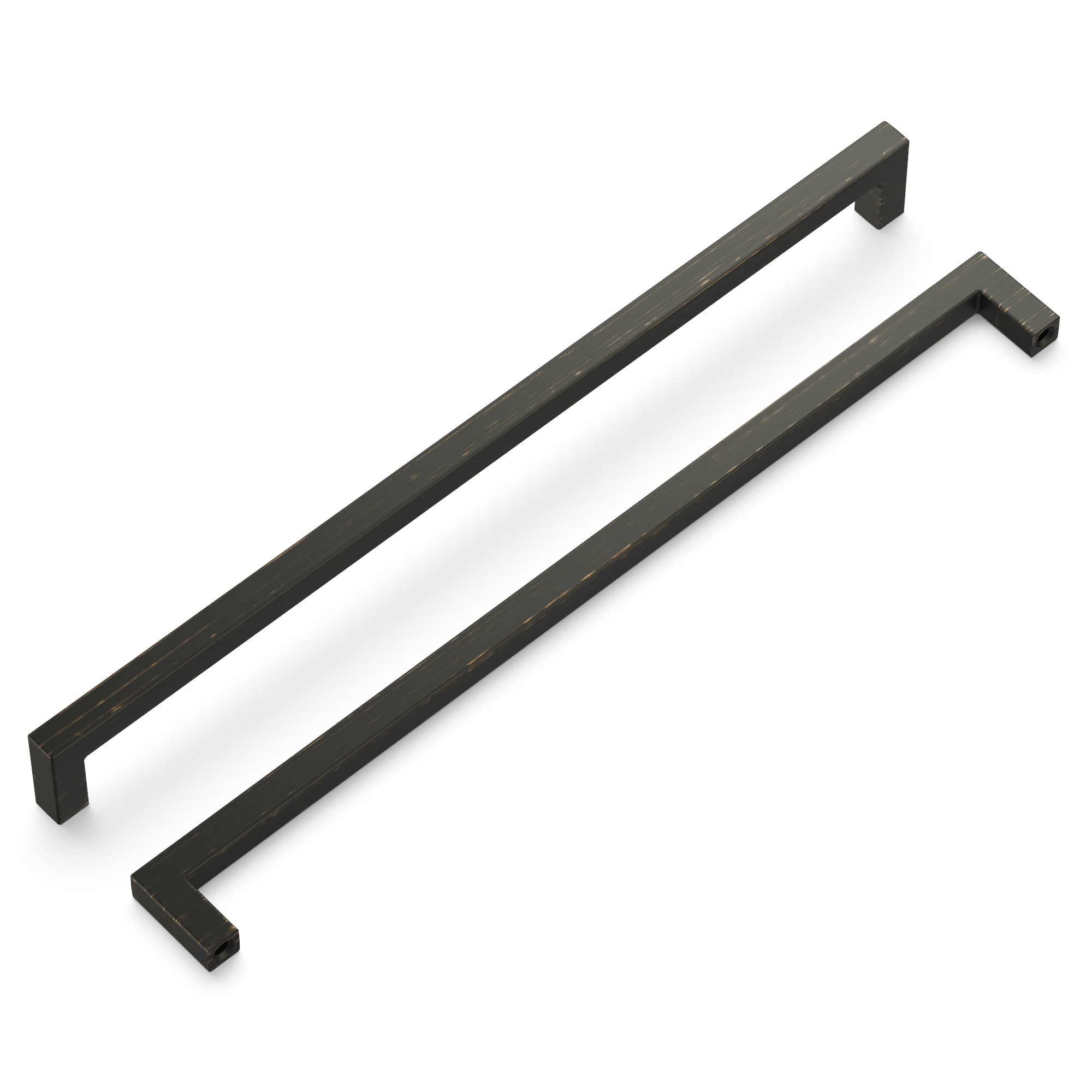 Hickory Hardware HH075336-VB-5B Skylight 12-in , 305mm Center to Center Vintage Bronze Rectangular Handle 5 -Pack