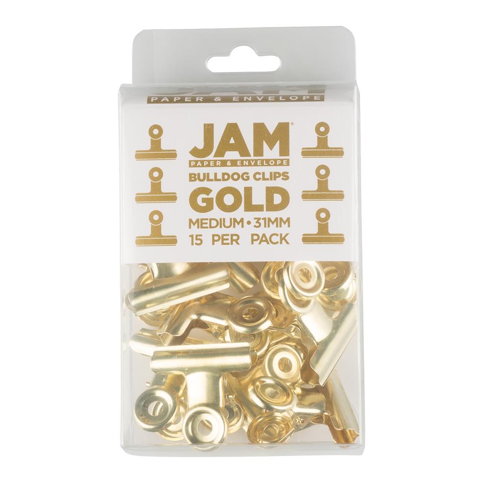 JAM Paper 343BLDG31GO 31 Inch Gold Safety pin Pin/Clip .01-sq ft 15 -Pack