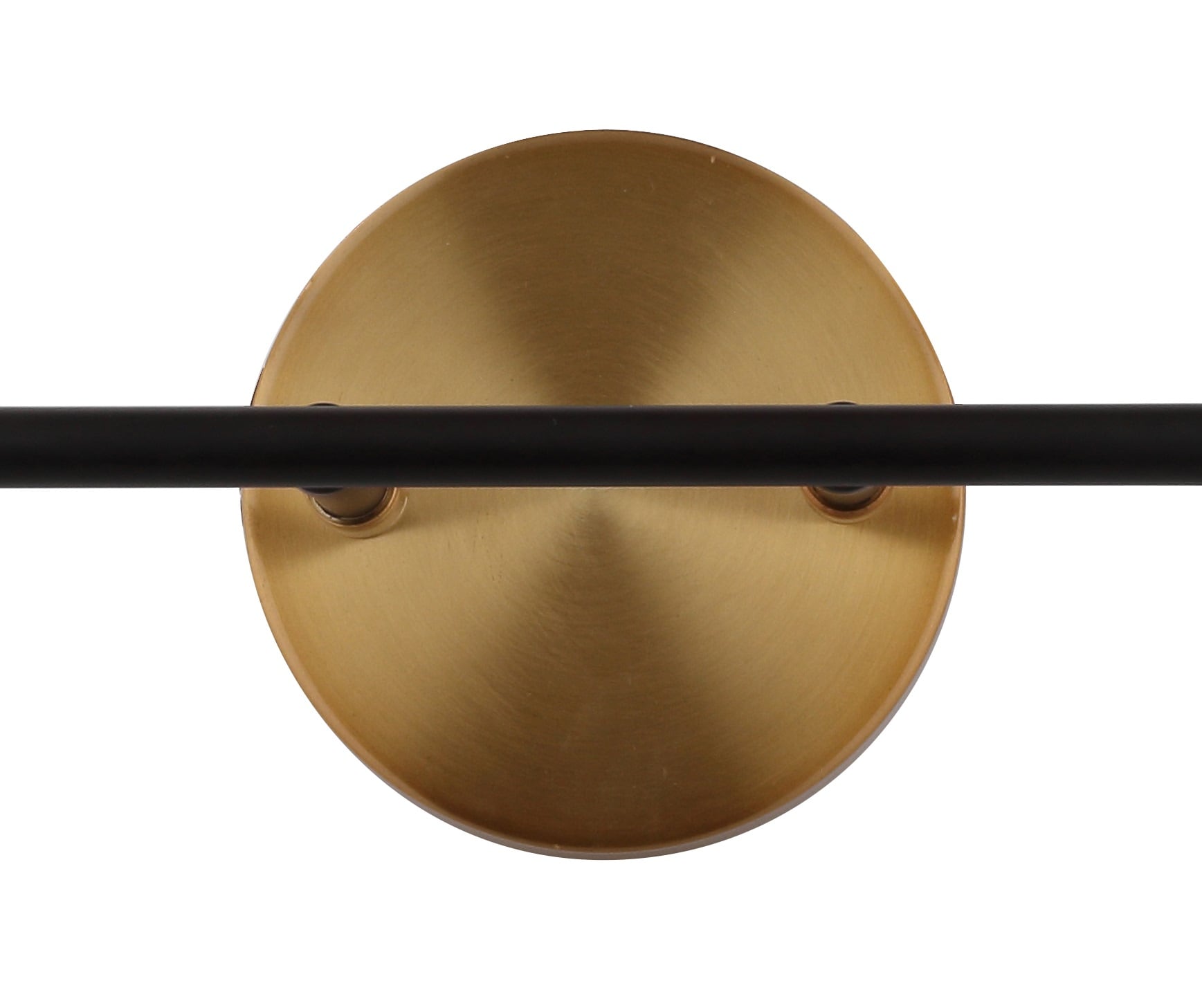 Caleb Transitional 18" Black and Brass LED Wall Sconce