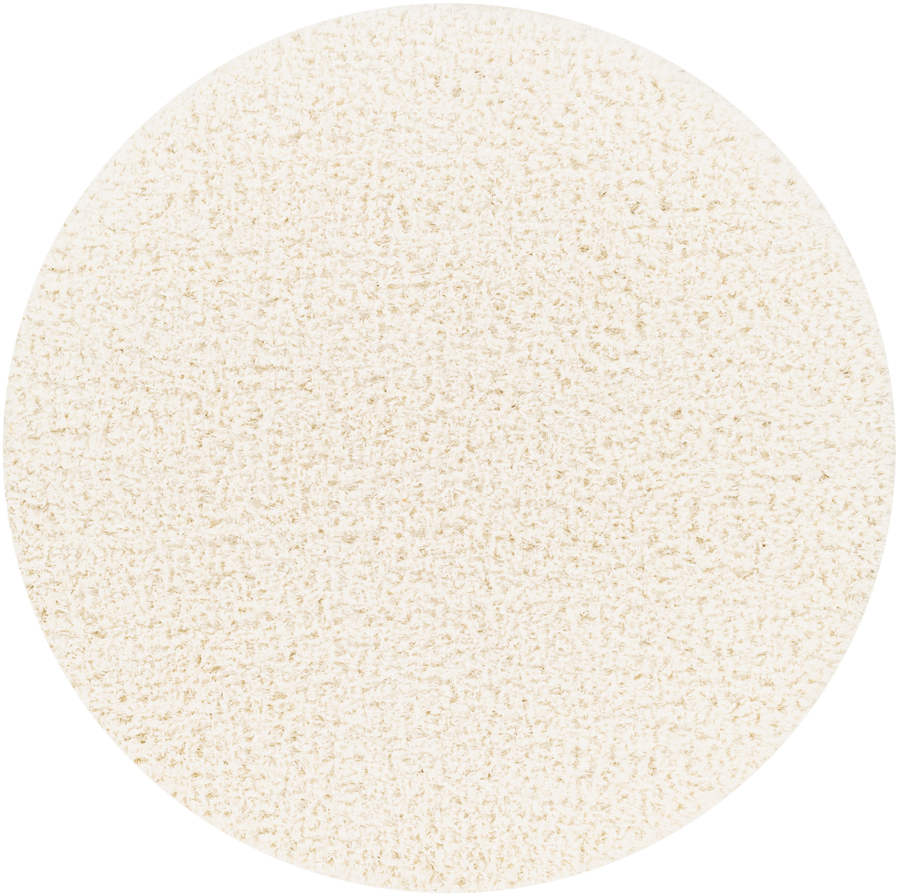 Livabliss ANG2304-67RD Angora 7 x 7 (ft) Polyester Cream Round Indoor Solid Mid-Century Modern Area rug