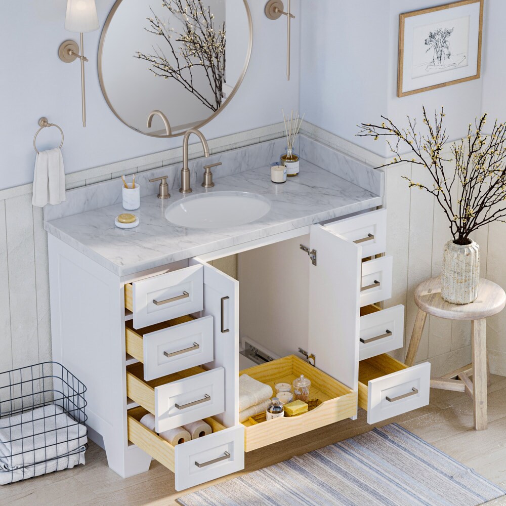 Taylor 48'' White Hardwood Single Bathroom Vanity