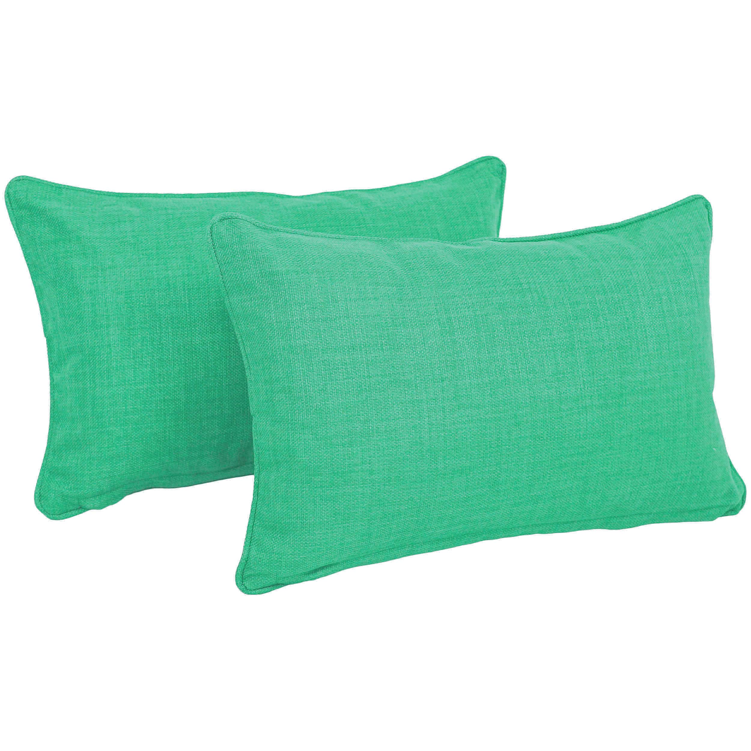 Blazing Needles 9811-CD-S2-REO-S14 2-Pack Solid Emerald Rectangular Throw Pillow