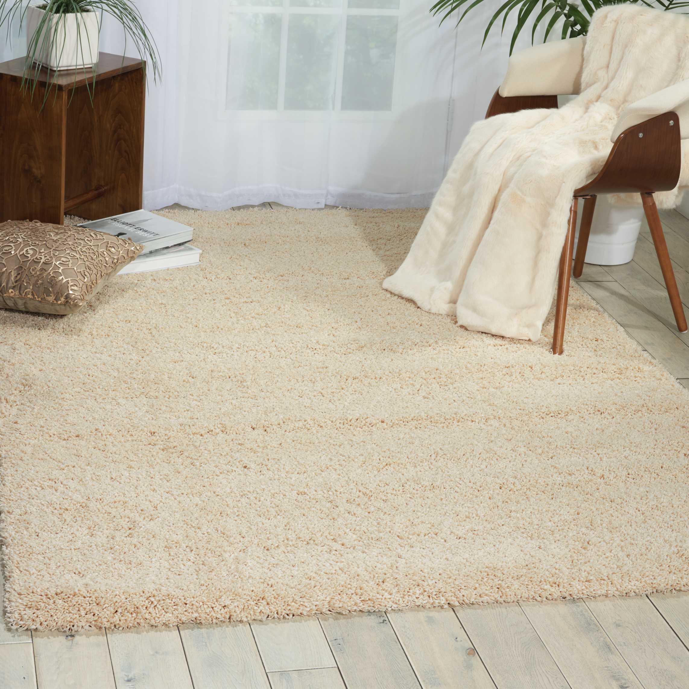 Nourison 15041 Amore 3 x 5 (ft) Polypropylene Cream Rectangular Indoor Abstract Area rug