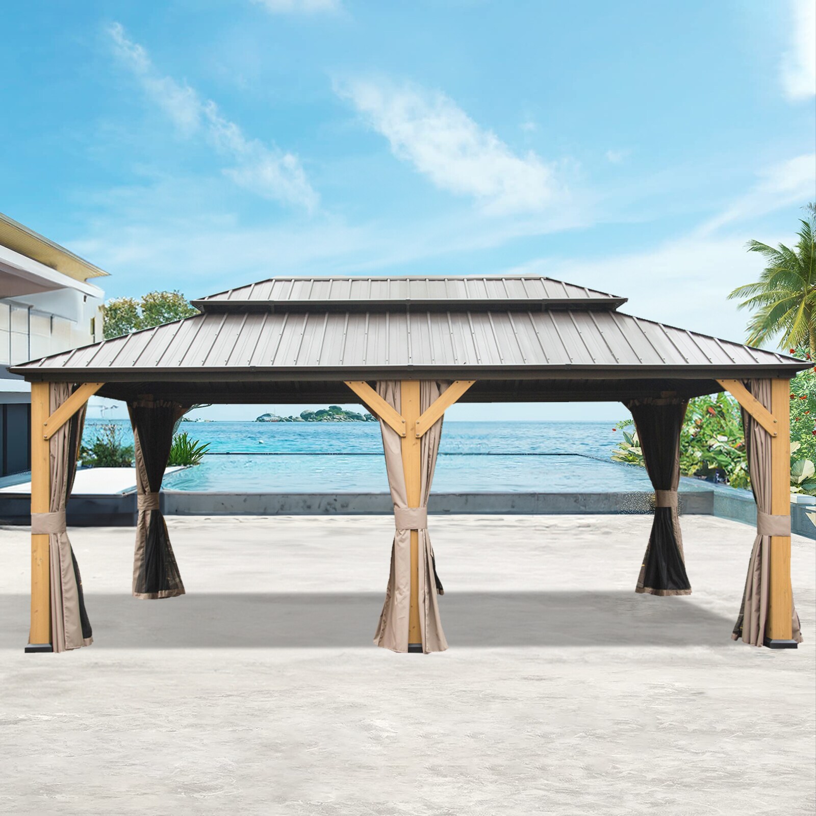 Flynama L-1859S00019 Wood-Resin-Gazebos - View #2