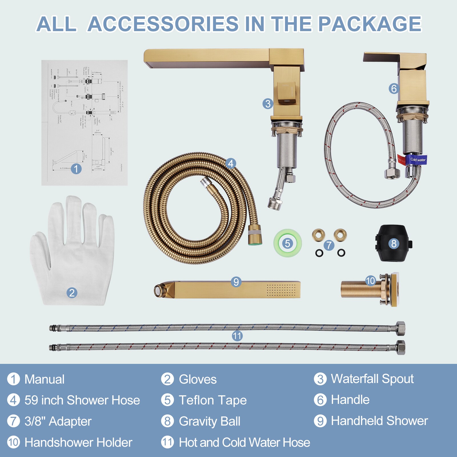 WOWOW 3080400G-LW Roman-Tub-Faucets - View #8