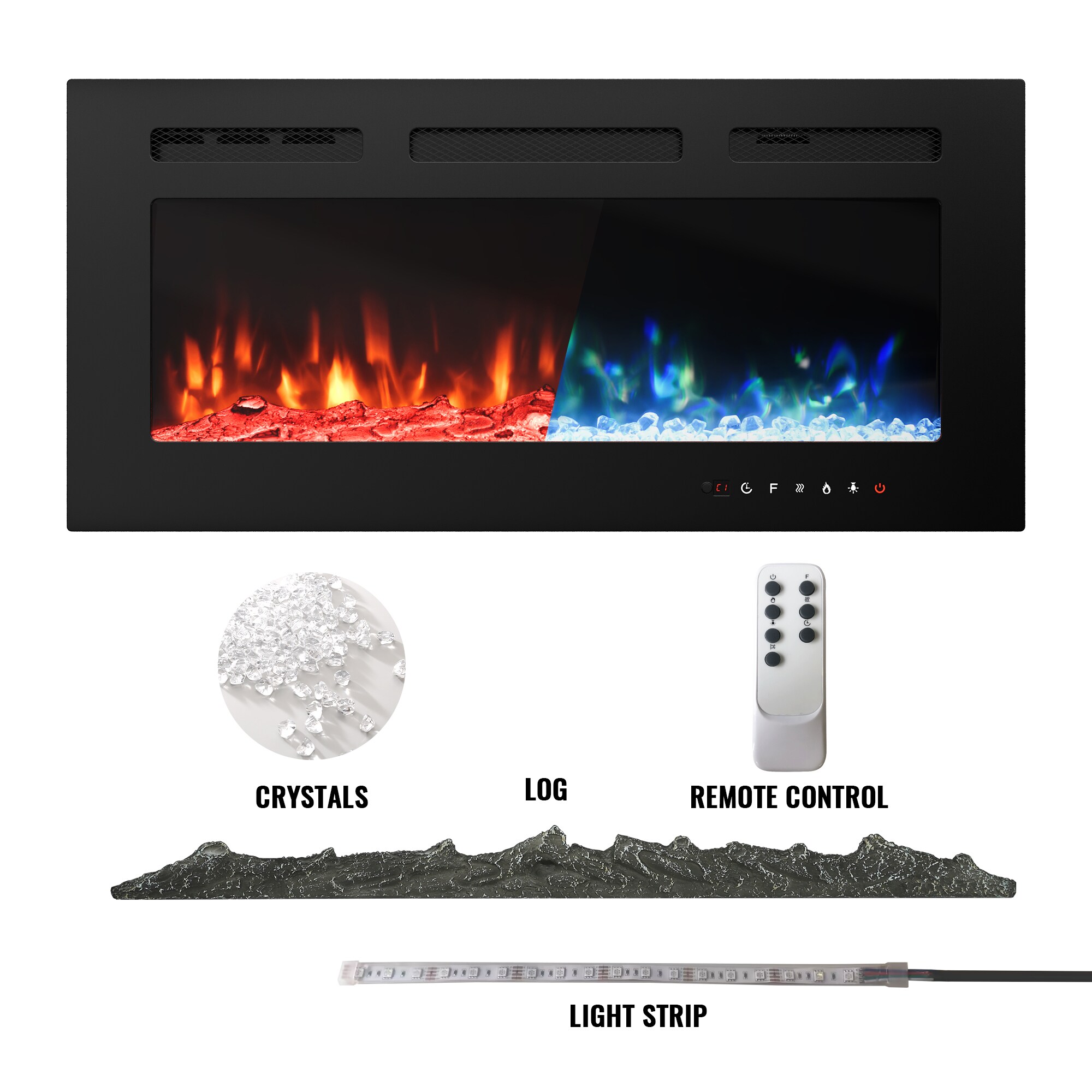 Clihome CL-CYTVS07-WHI Electric-Fireplaces - View #9