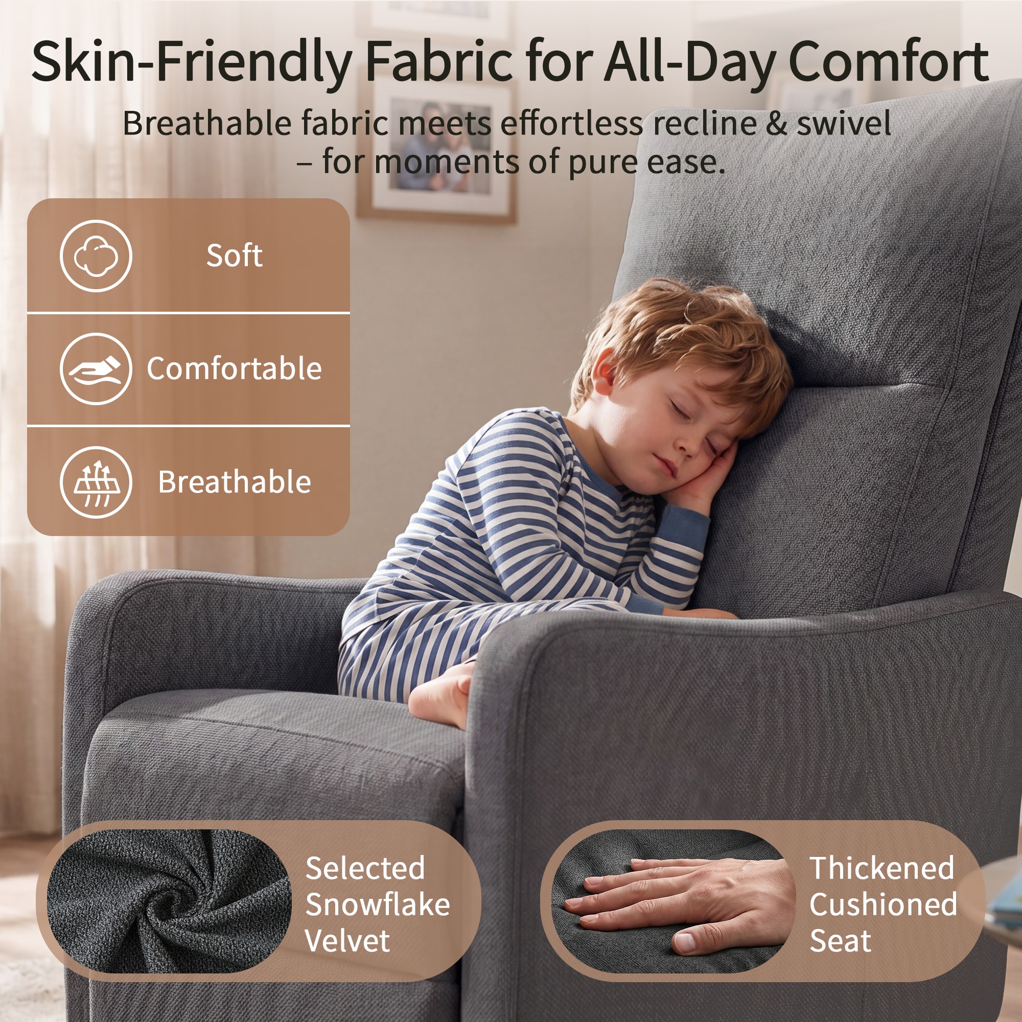 Homy Casa RE1028-04-GY recliners - View #7