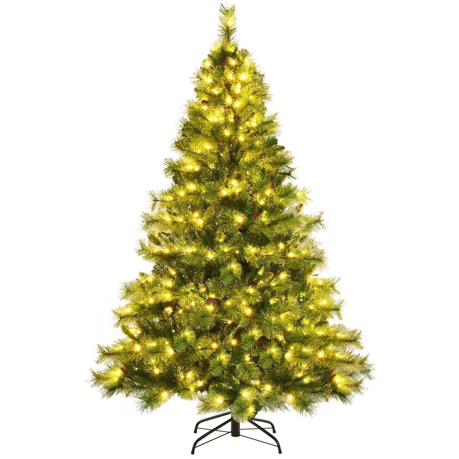 Forclover HYFASDCM17 6-ft Pre-lit Artificial Christmas Tree with Multicolor LED Lights