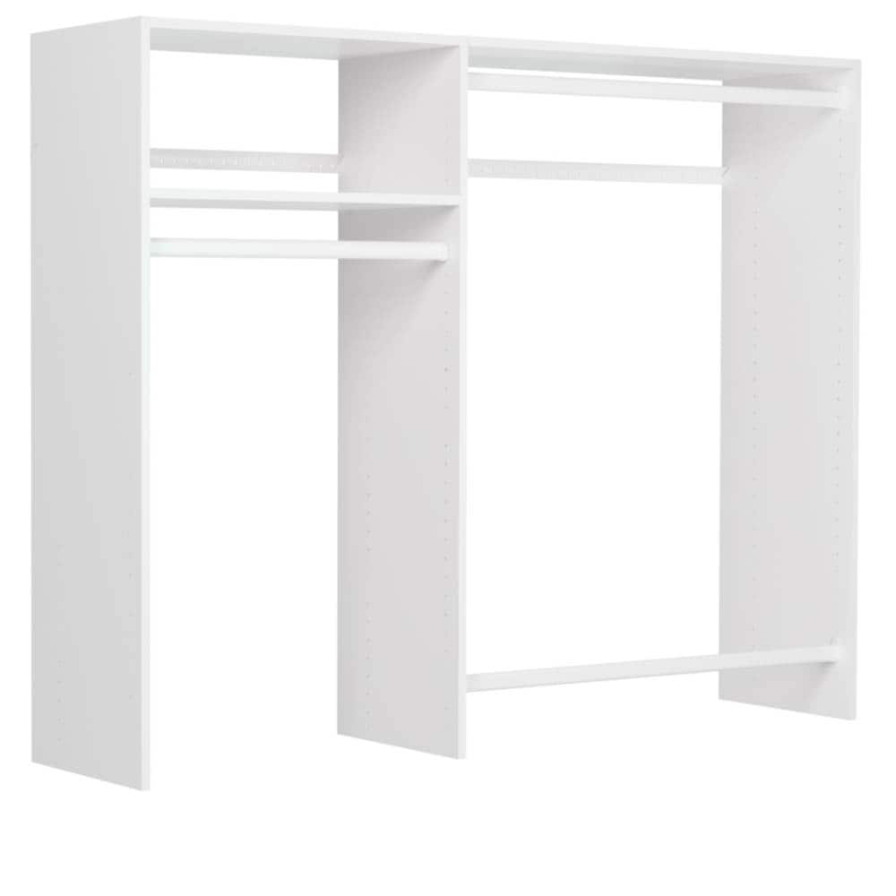 DormCo TUSK 3-Piece College Closet Set - White (Hanging Shelves