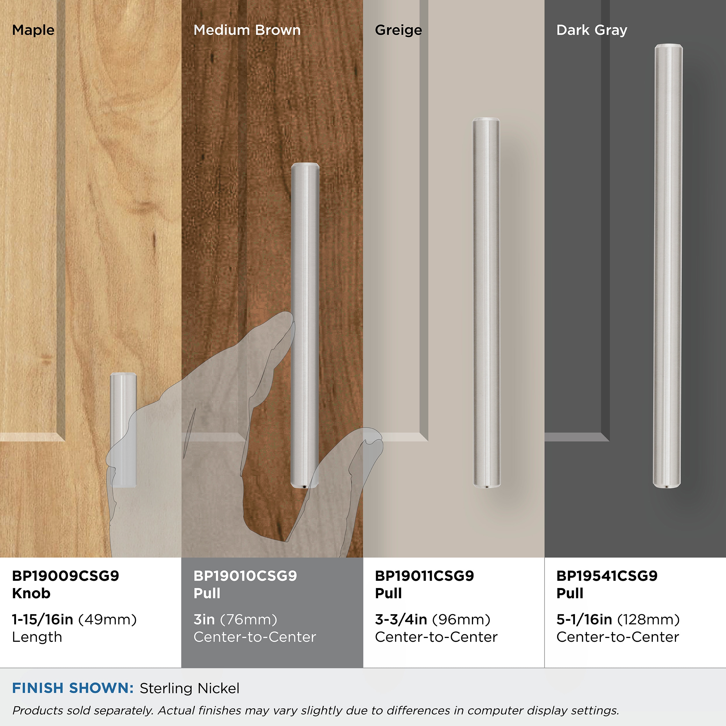 Amerock BP19010CSG9 Cabinet-Pulls - View #4