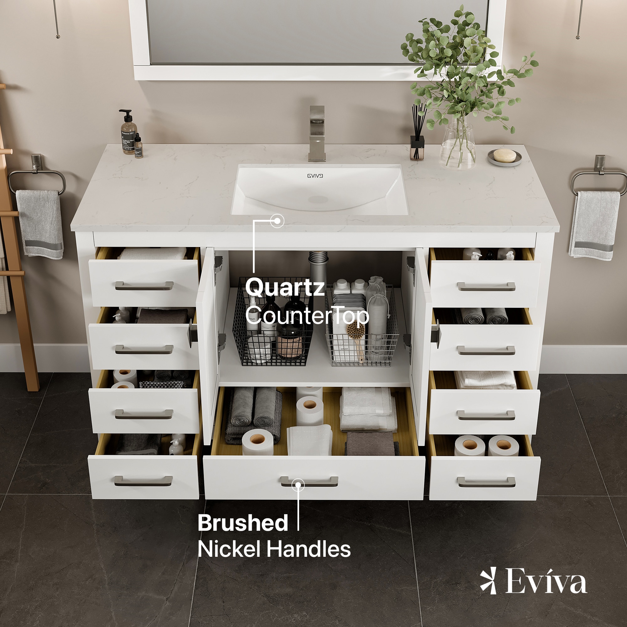 Eviva TVN414-54X18WH Bath-Vanity-Combo - View #4