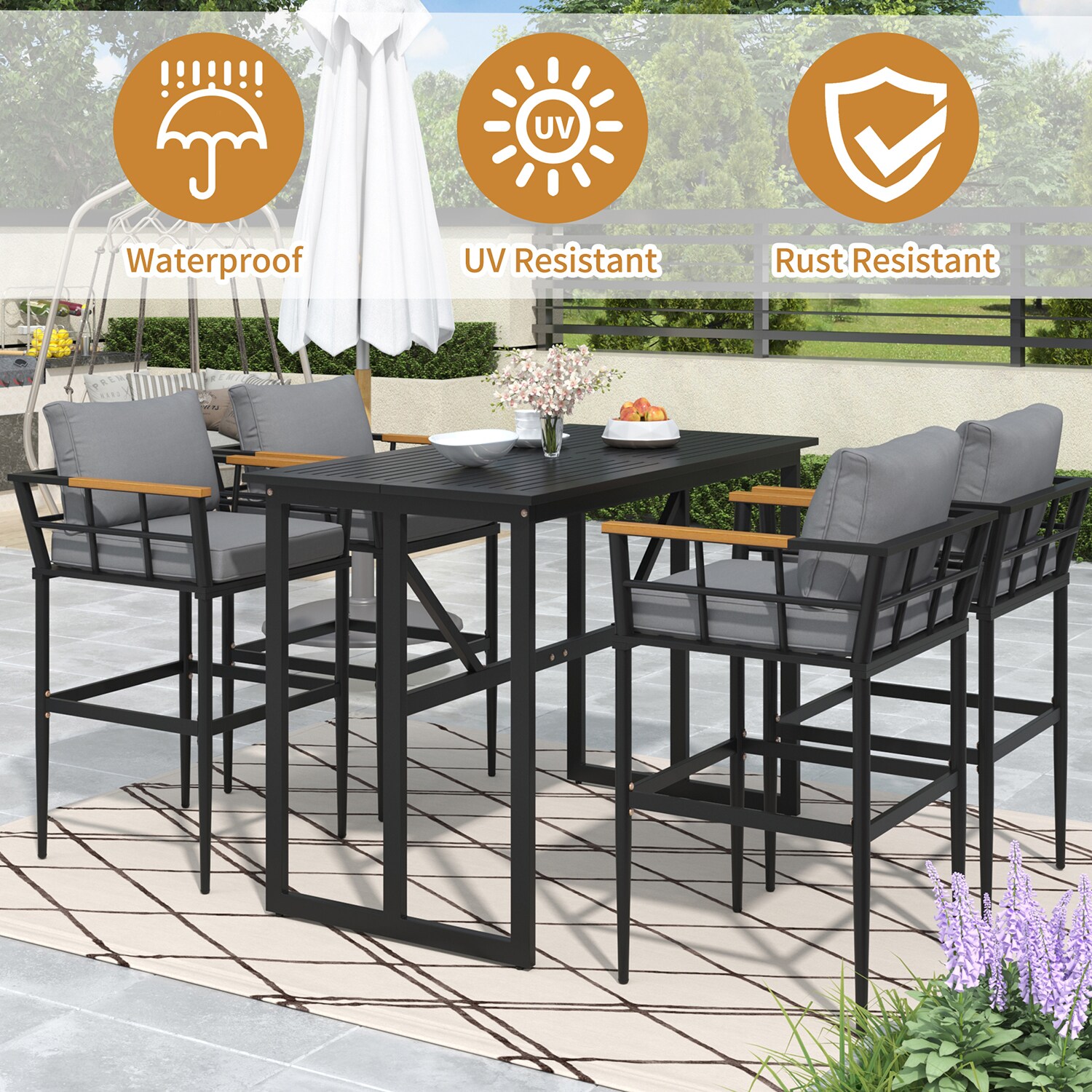 GZMR GZ-N71126AAE Patio-Dining-Sets - View #7