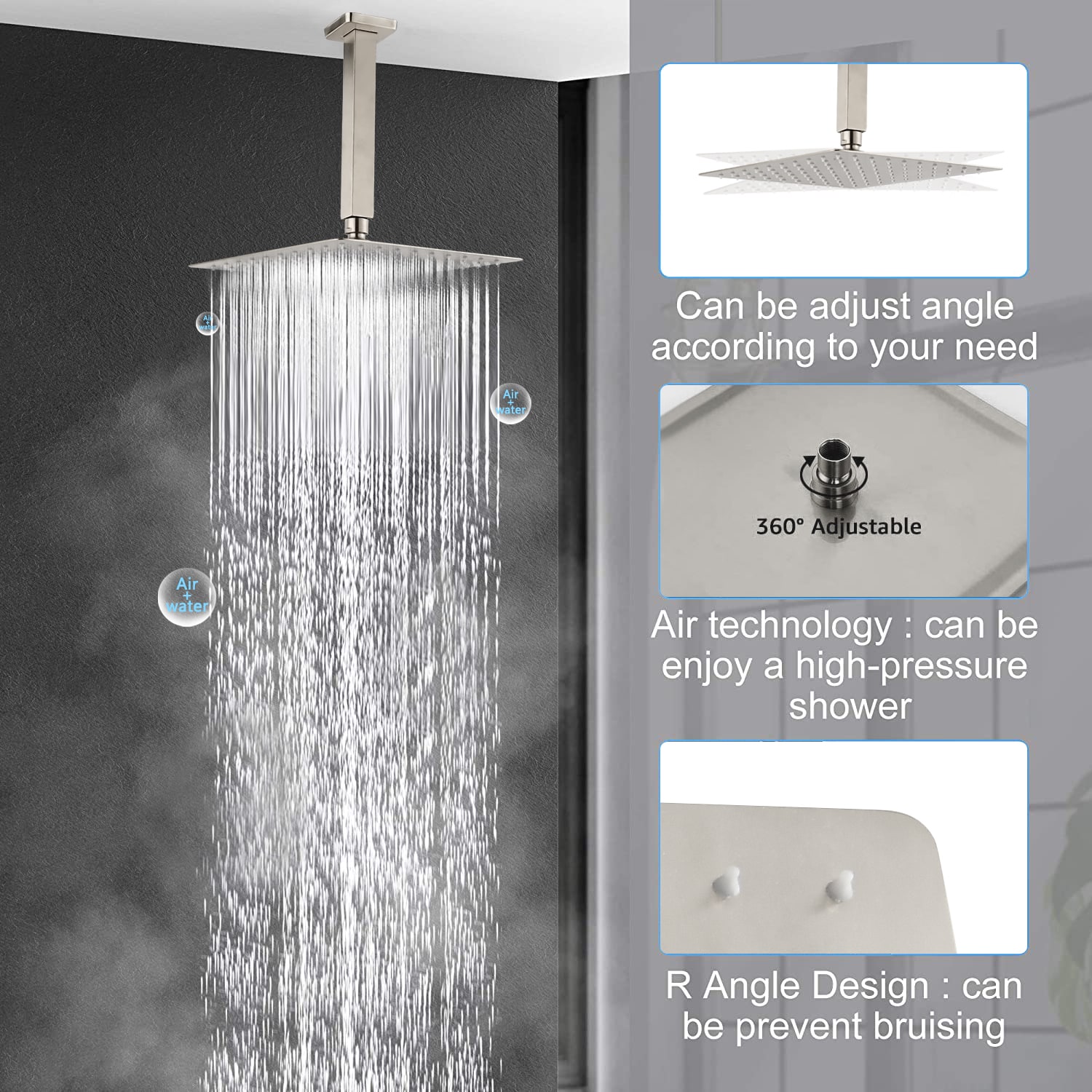 CASAINC MLT-020013-CH Showerhead-Bar-Panels - View #3