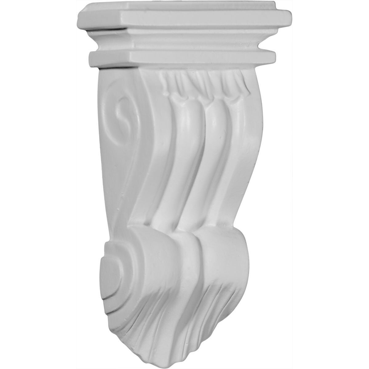 Ekena Millwork COR03X01X07NO 3.75-in x 1.875-in x 7.125-in Primed White Urethane Paintable Corbel