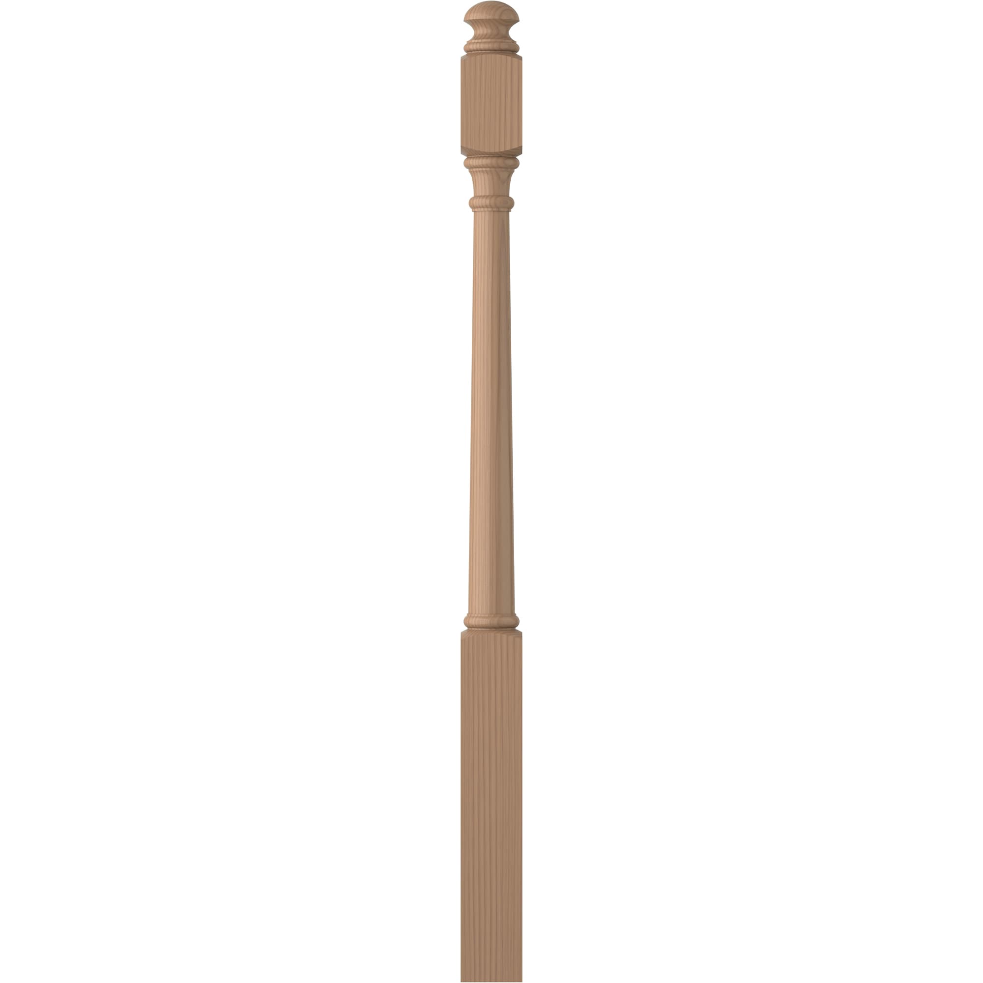 L.J. Smith Stair Systems LJ-4040-P Cornerstone 3.0-in x 47.625-in Unfinished Poplar Universal Stair Newel Post