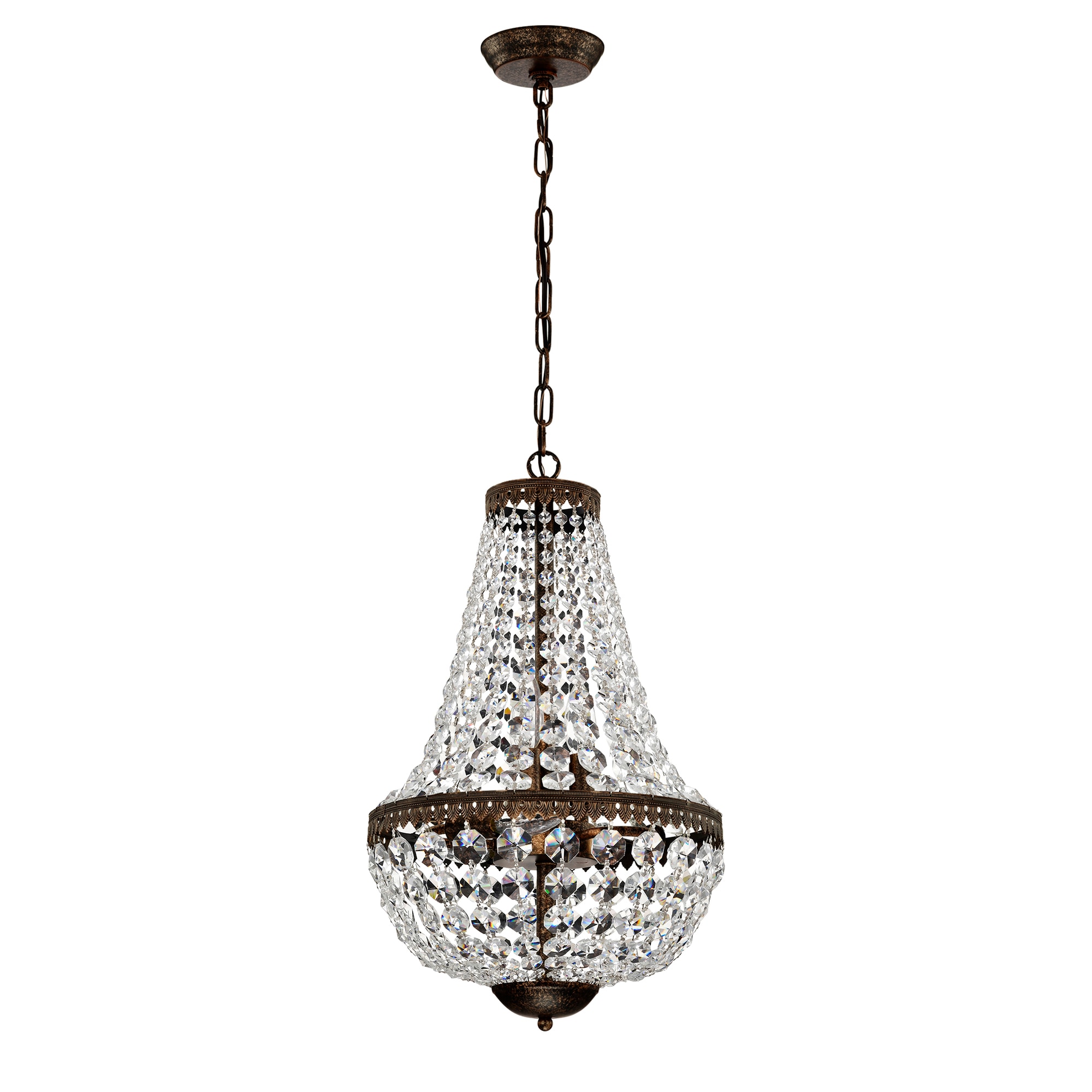 Edvivi Clarus 6-Light Antique Bronze TraditionalCrystal