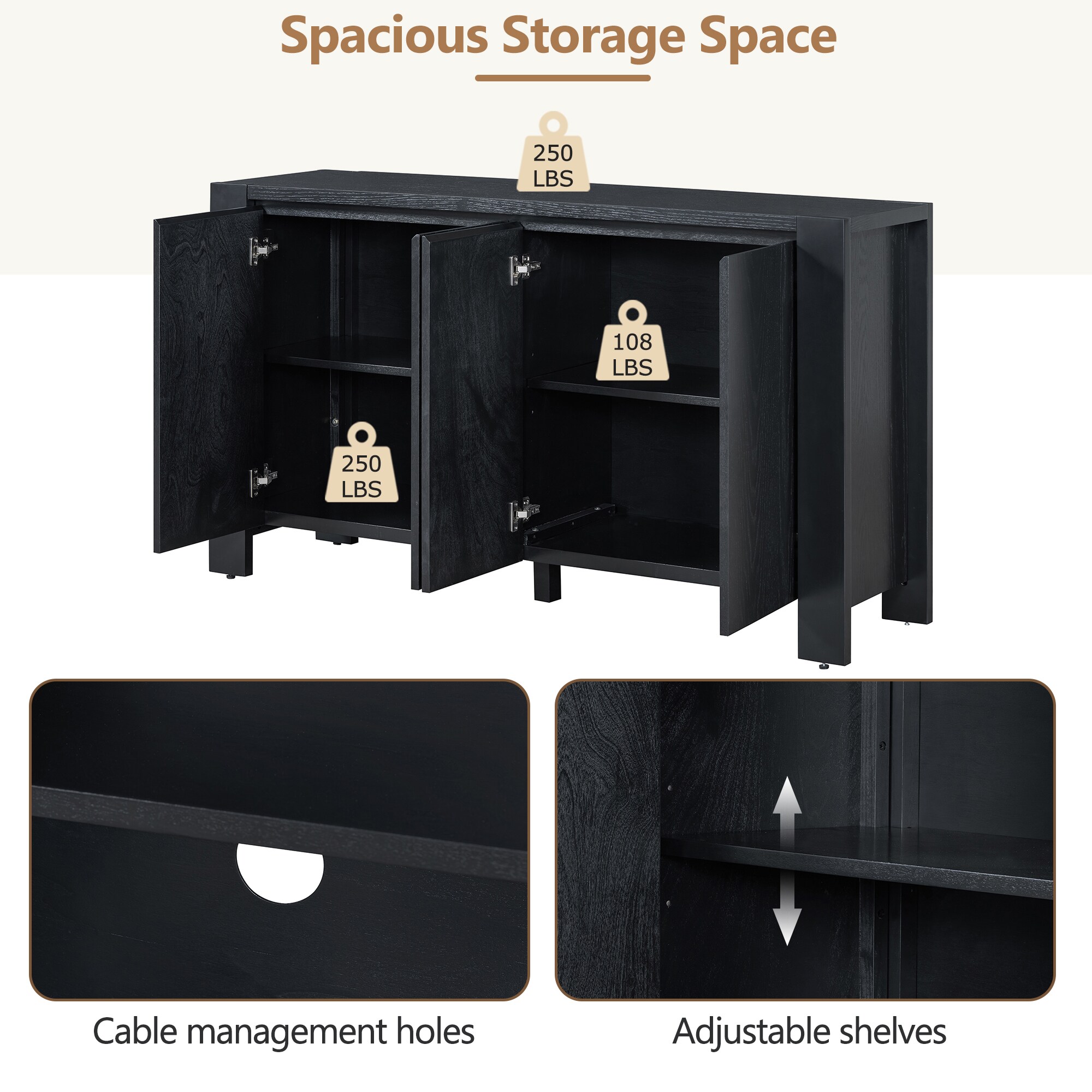 Qualler FSUSTM204B Console-Sofa-Tables - View #4