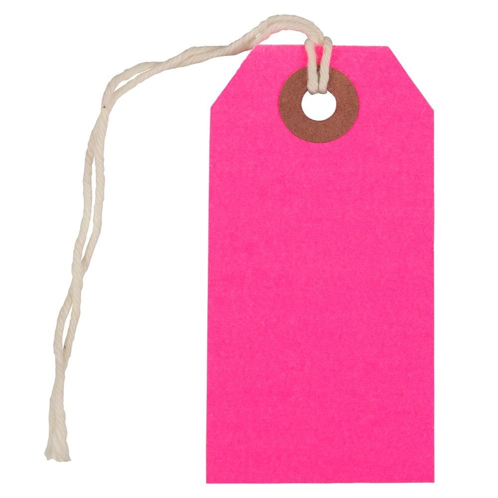 Set of blank gift box tags or sale shopping labels with rope