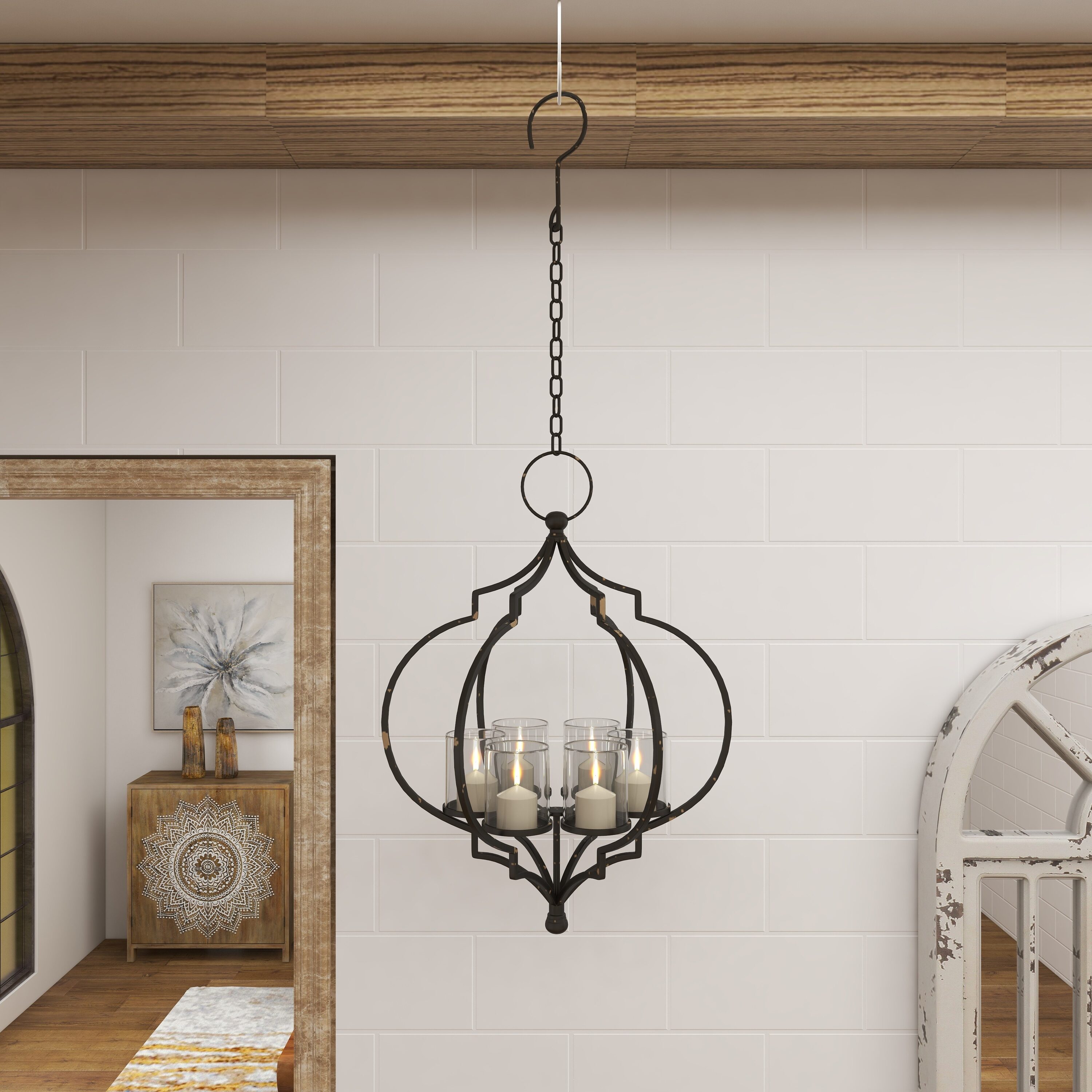 Grayson Lane 42895 6 Candle Metal Candelabra Candle Holder