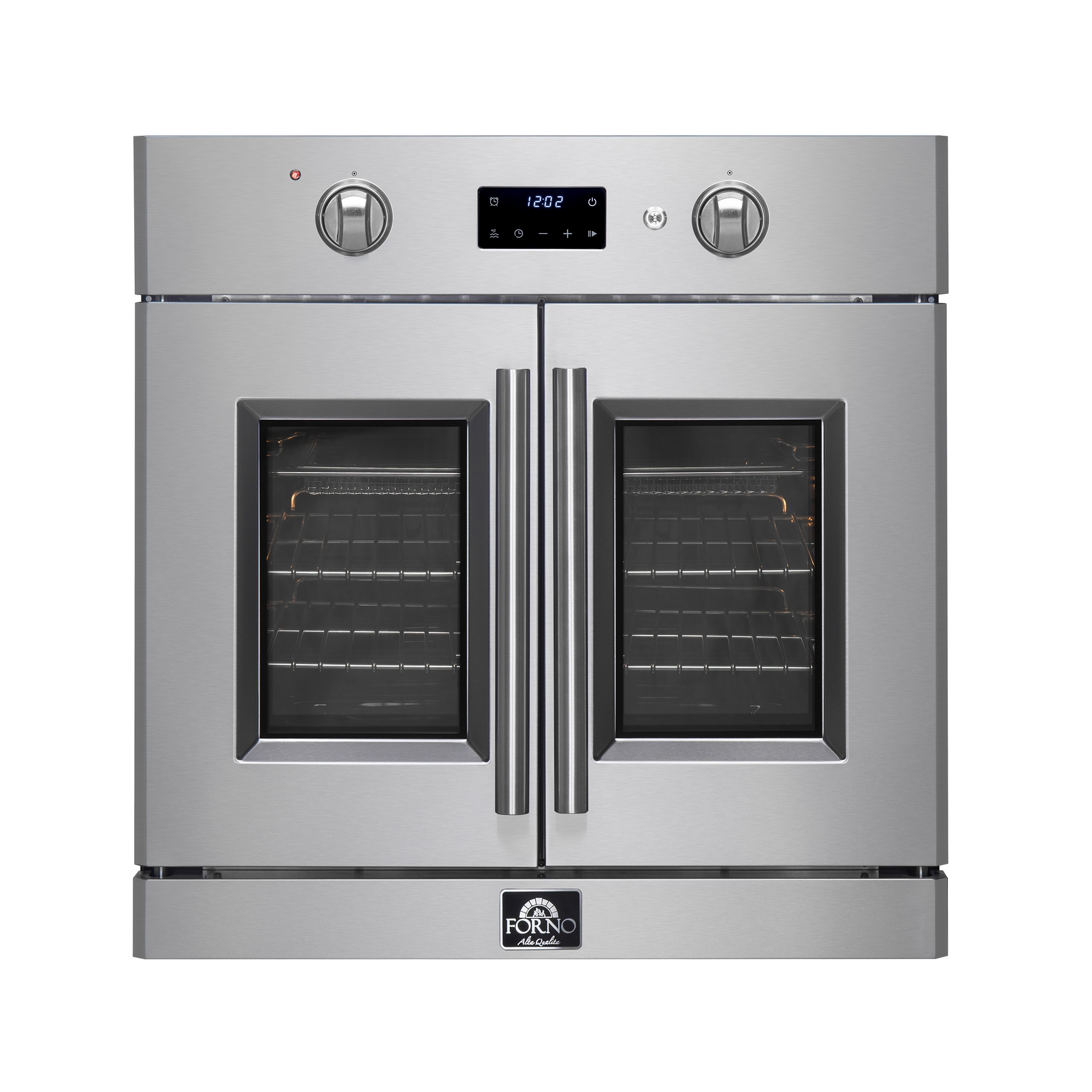 FORNO FBOEL1333-30 30 inch Single Electric Wall Oven with Air Fry Single-fan and Self + Steam Cleaning ( Stainless Steel )