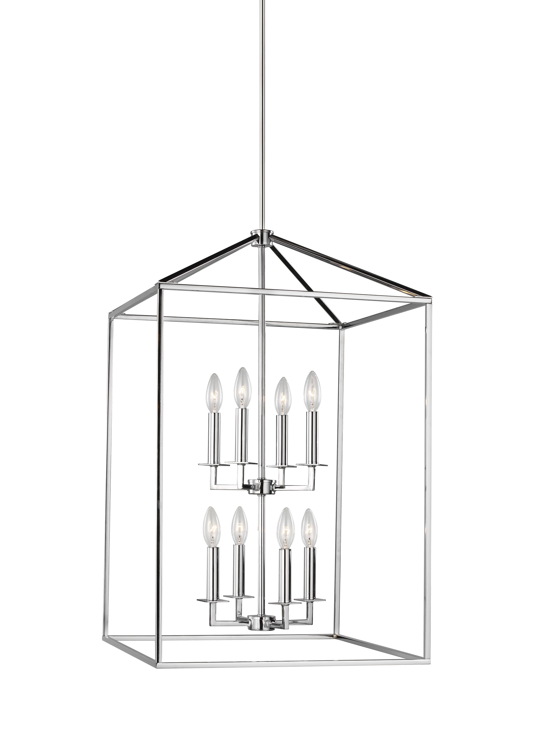 Lucius Chrome 8-Light Lantern Pendant