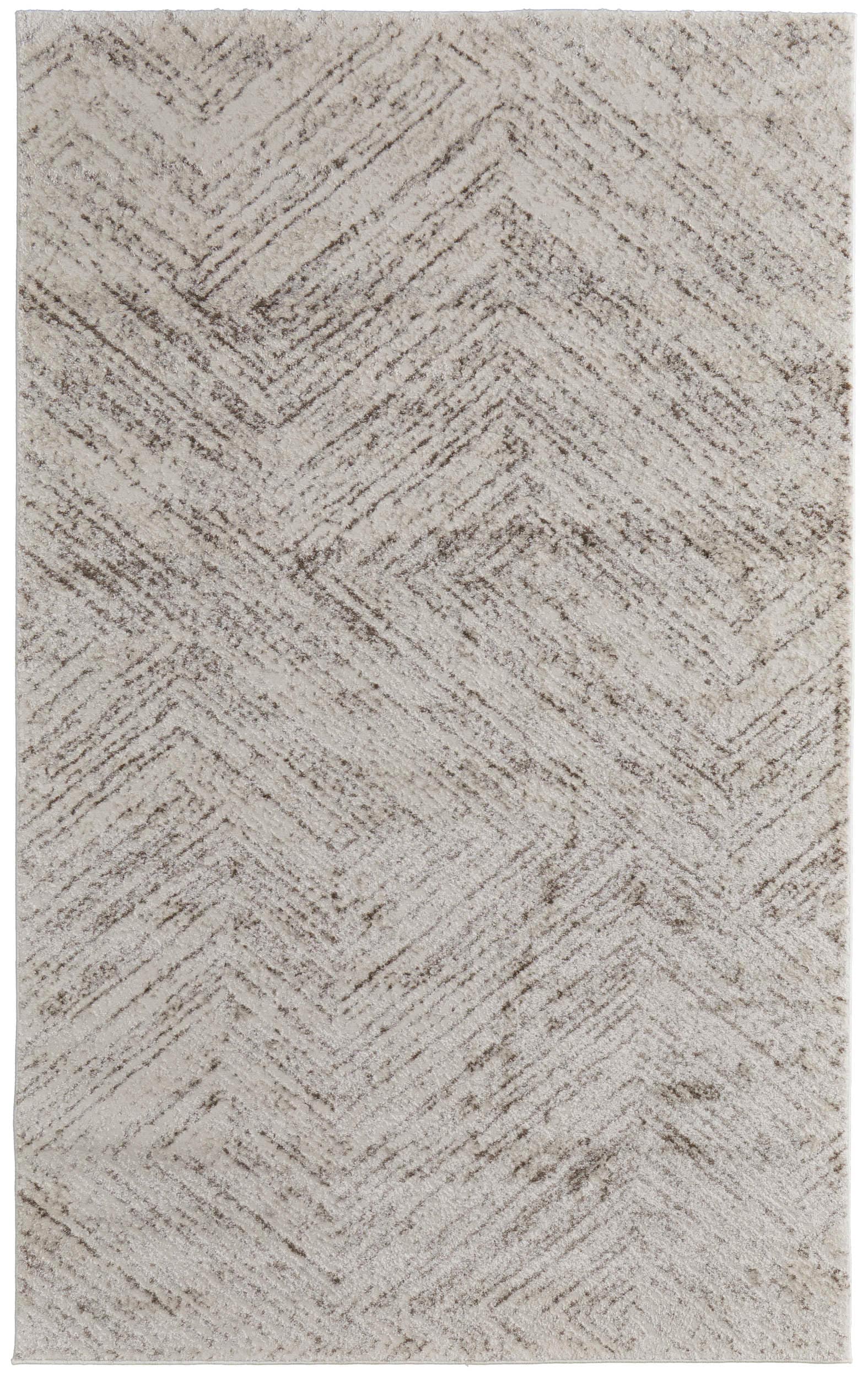 Room Envy VNRR39NPBGEBRNC00 4 x 6 (ft) Loomed Polypropylene Ivory/Tan/Brown Rectangular Indoor Geometric Area rug
