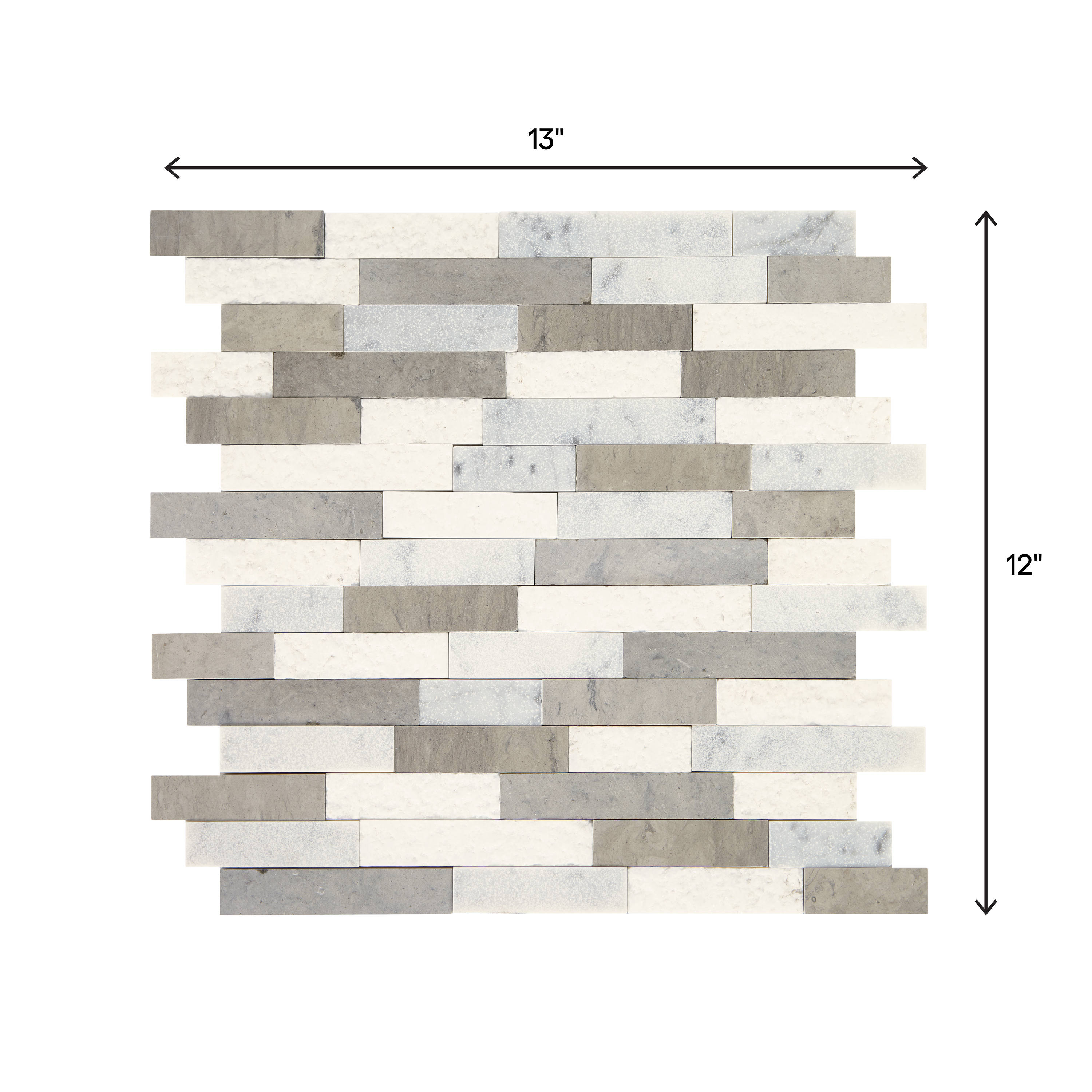 American Olean Genuine Stone Misty Gray 12-in x 13-in Multi-finish ...