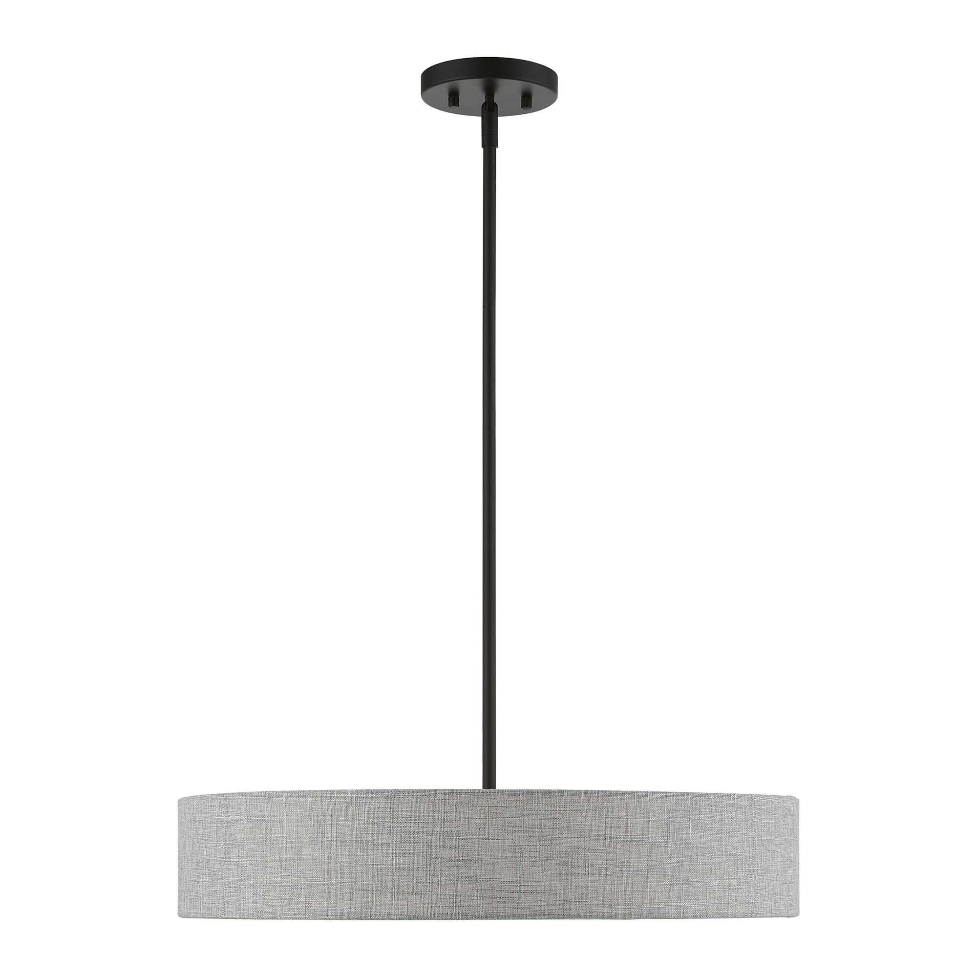 Elmhurst Black Nickel 4-Light Drum Pendant