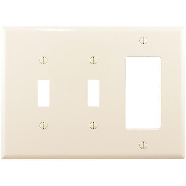 Eaton 3 Gang Light Almond Wall Plate In, 3 Light Switch Cover Vertical