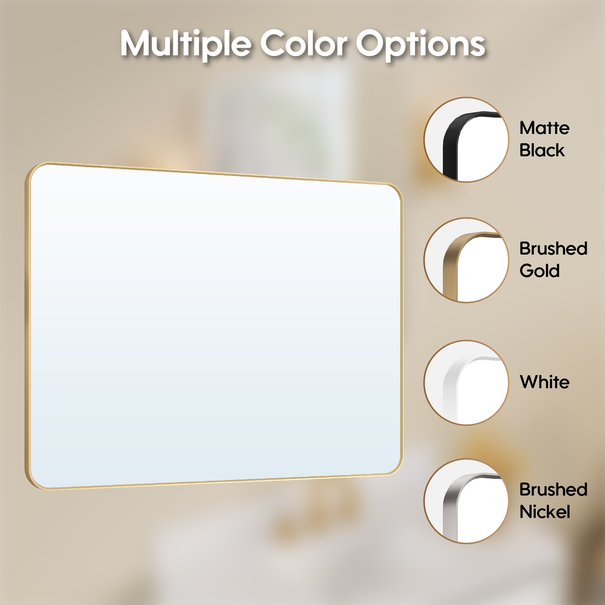 WELLFOR MD2832MR-NB Framed-Bath-Mirrors - View #4