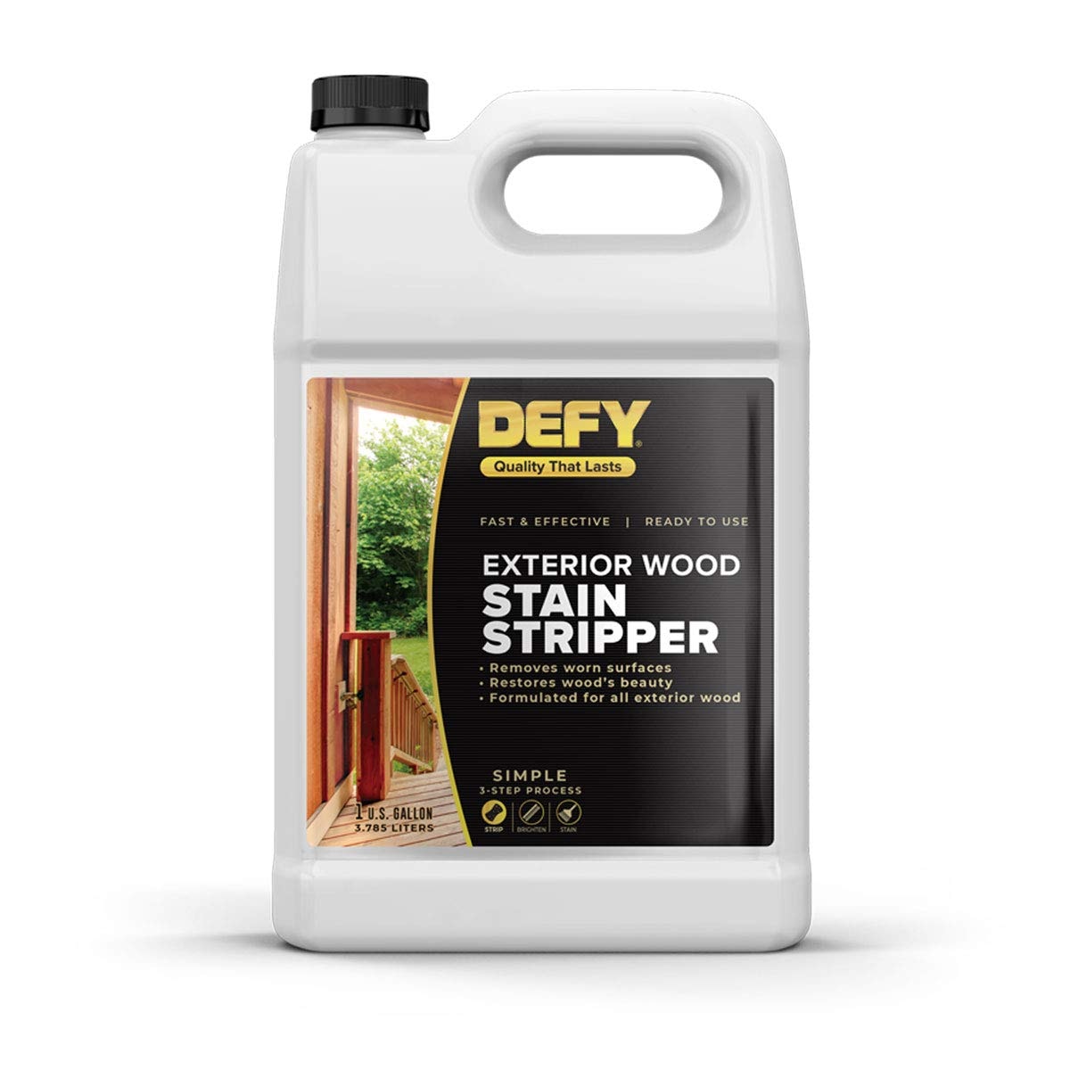 DEFY 300187 Exterior Wood Stain Stripper - 1 Gallon Biodegradable Formula