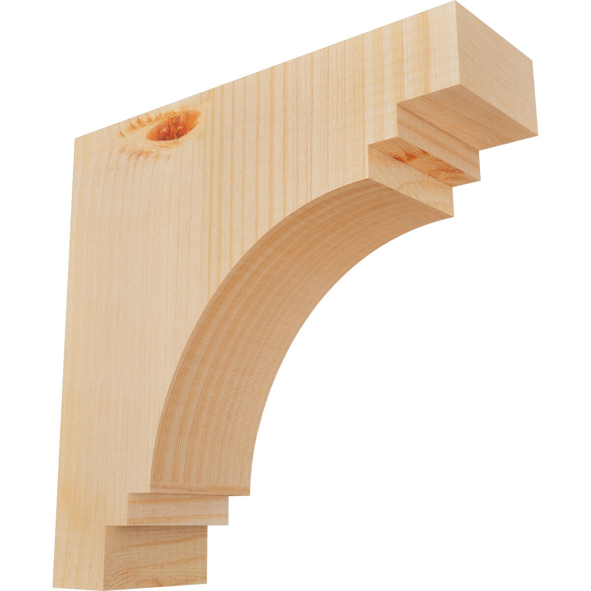 Ekena Millwork COR04X12X12PEC00SDF 3-1/2-in x 12-in x 12-in Pescadero Unfinished Douglas fir Wood Paintable/Stainable Corbel