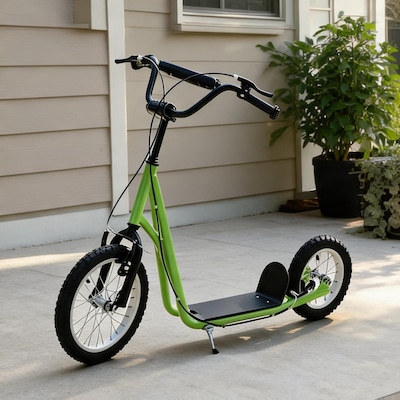 Naturefalls Sage Green Kids Kick Scooter with Steel Frame and Dual Brakes 220 lb Capacity