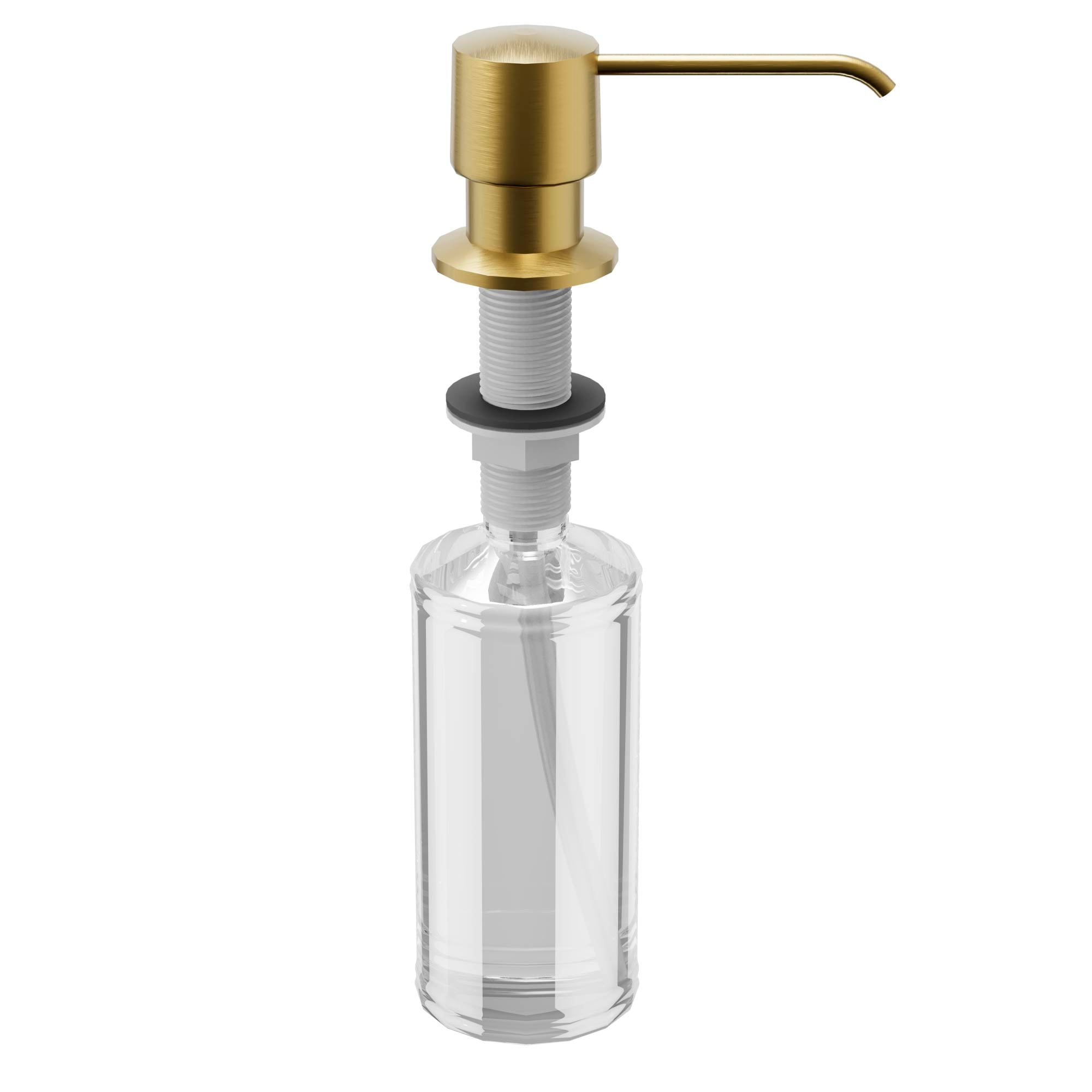 Karran SD25BG Brushed Gold 12-oz. Capacity Deck-mount Soap and Lotion Dispenser