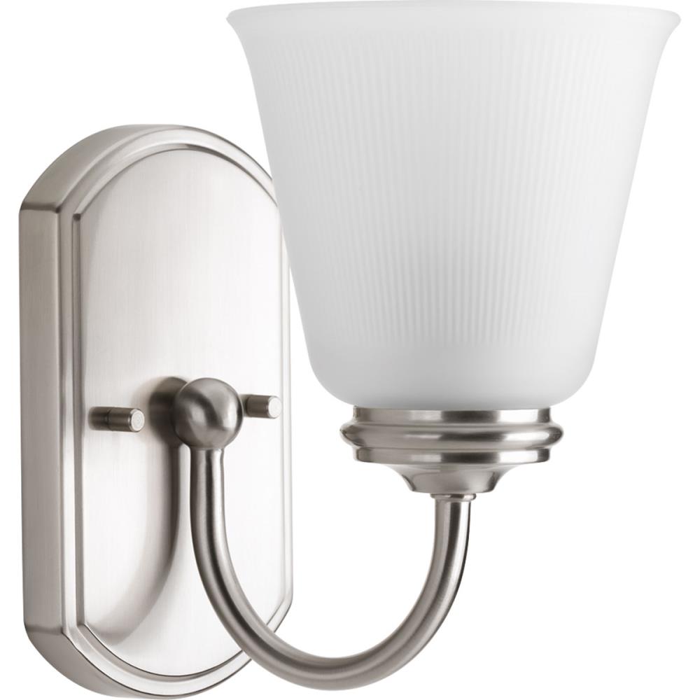 Progress Lighting P2814-09 Keats 1-Light Brushed Nickel Traditional Vanity Light