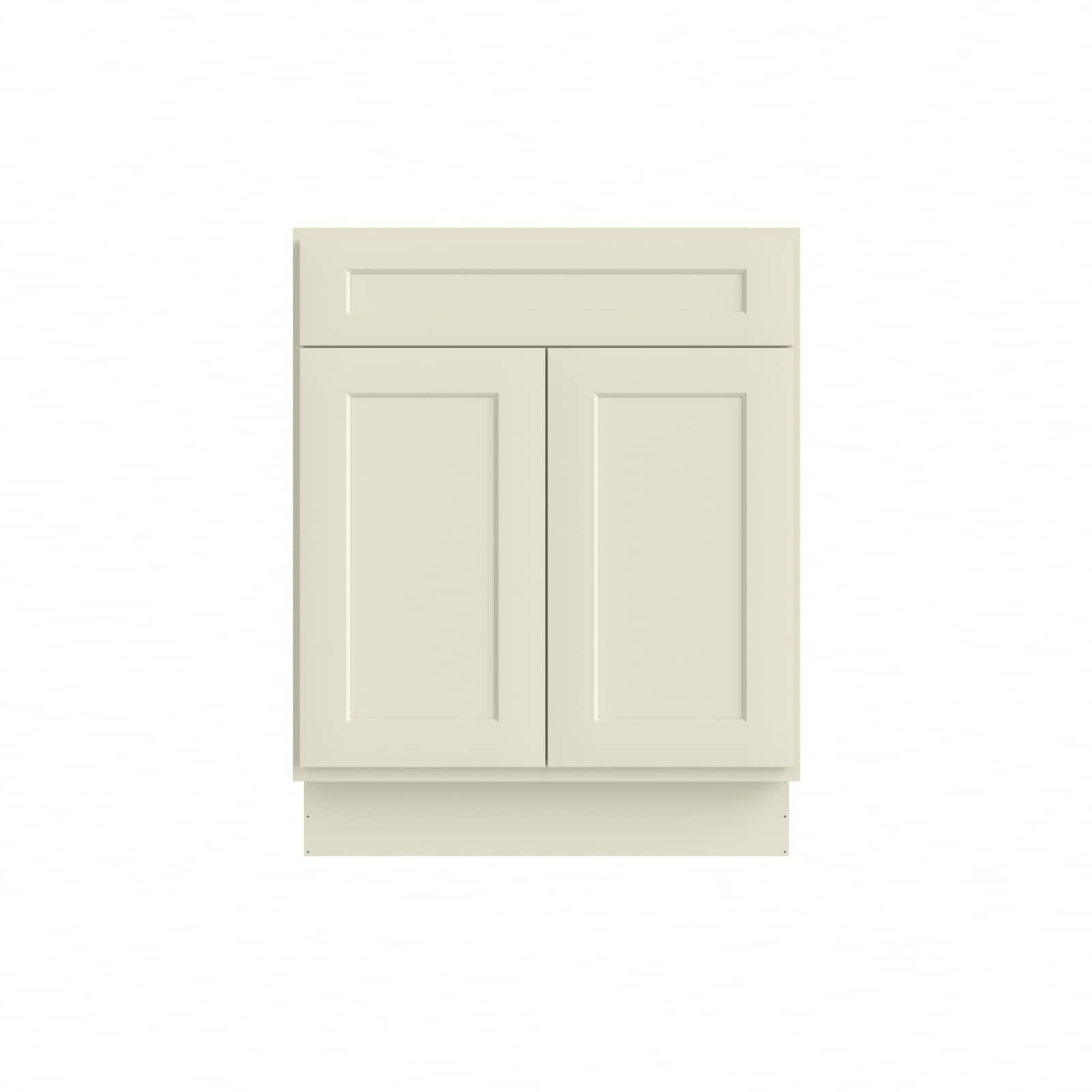 HomLux 27-in W x 34.5-in H x 21-in D Antique White Vanity Base Ready to Assemble (RTA) Plywood Cabinet Recessed Panel Shaker