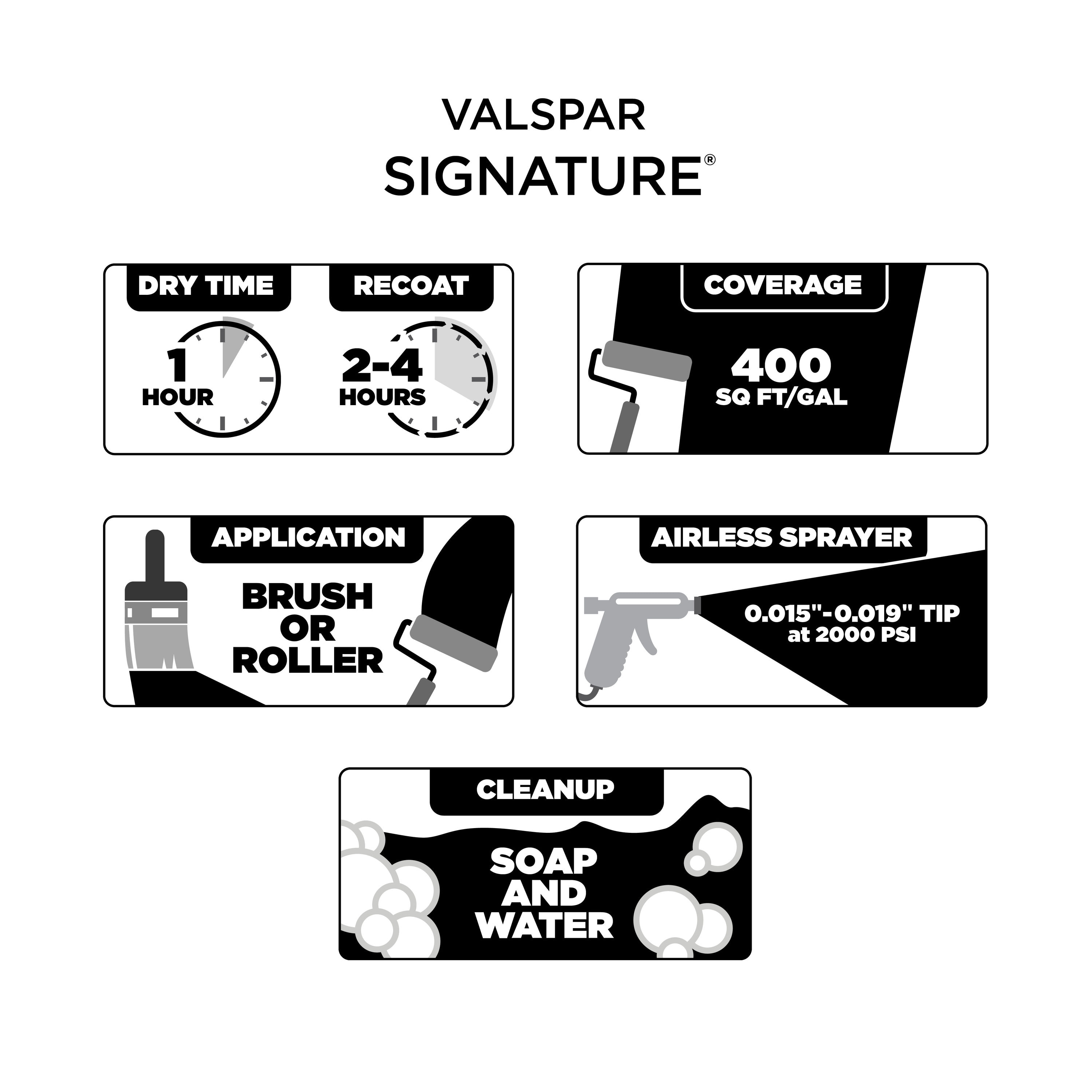 Valspar Signature Semi-gloss Ultra White Tintable Latex Interior Paint +  Primer (1-quart) in the Interior Paint department at