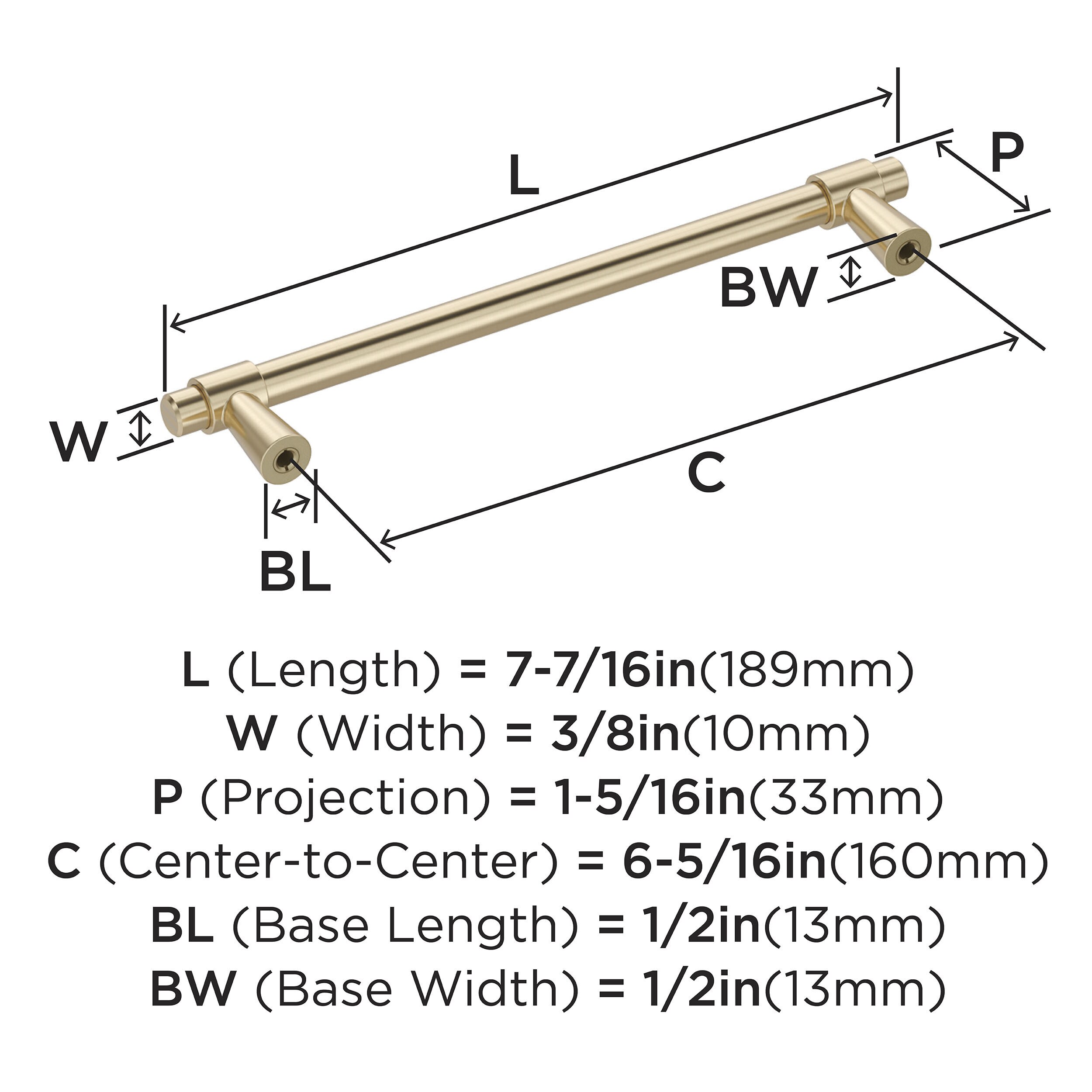 Amerock BP36860BBZ Cabinet-Pulls - View #3
